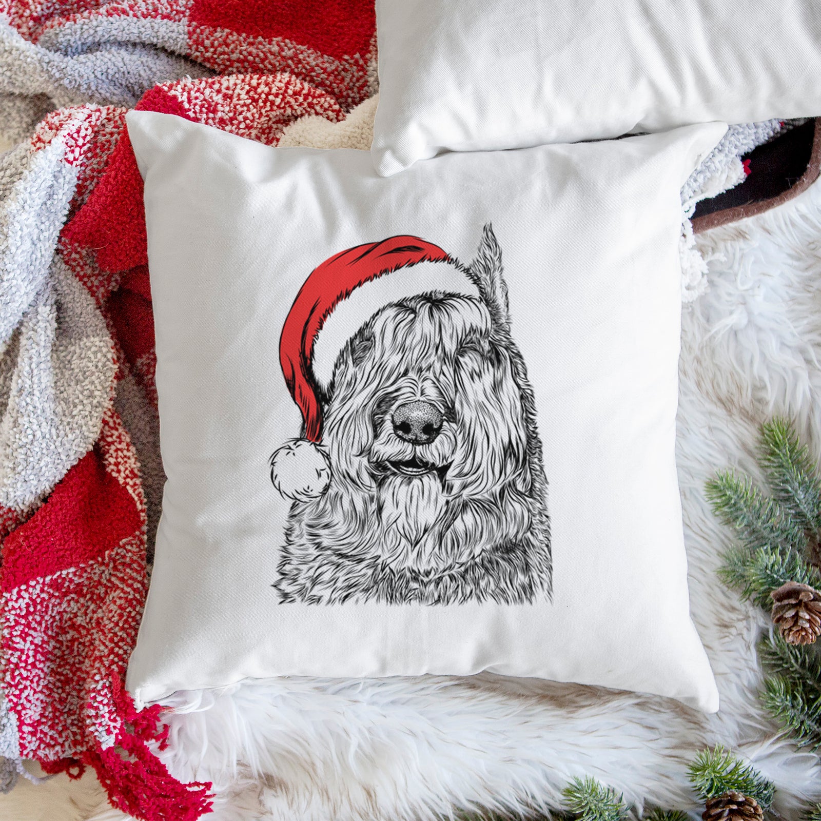 Sabre the Bouvier Des Flandres - Throw Pillow Cover