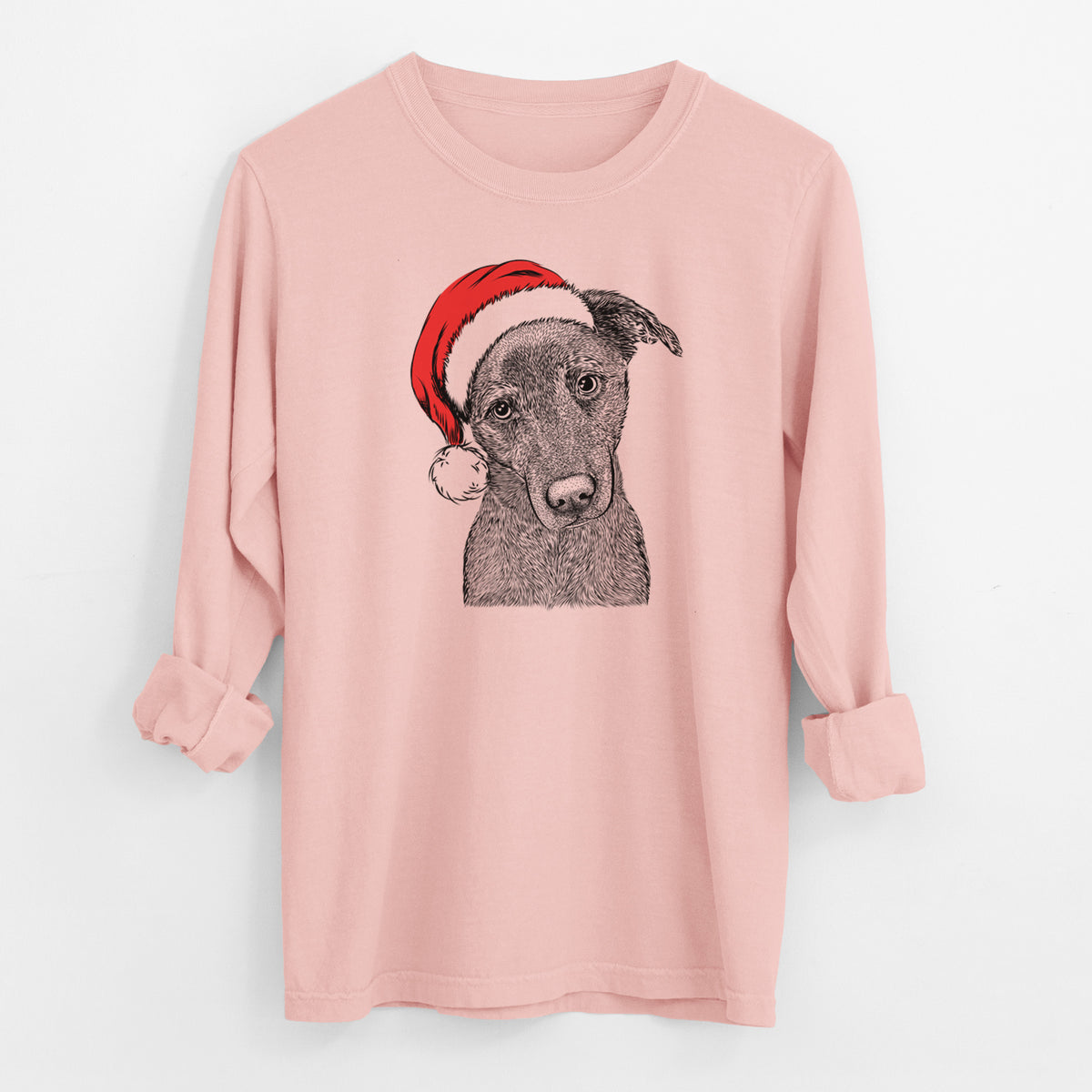 Santa Sadie the Whipador - Men's Heavyweight 100% Cotton Long Sleeve