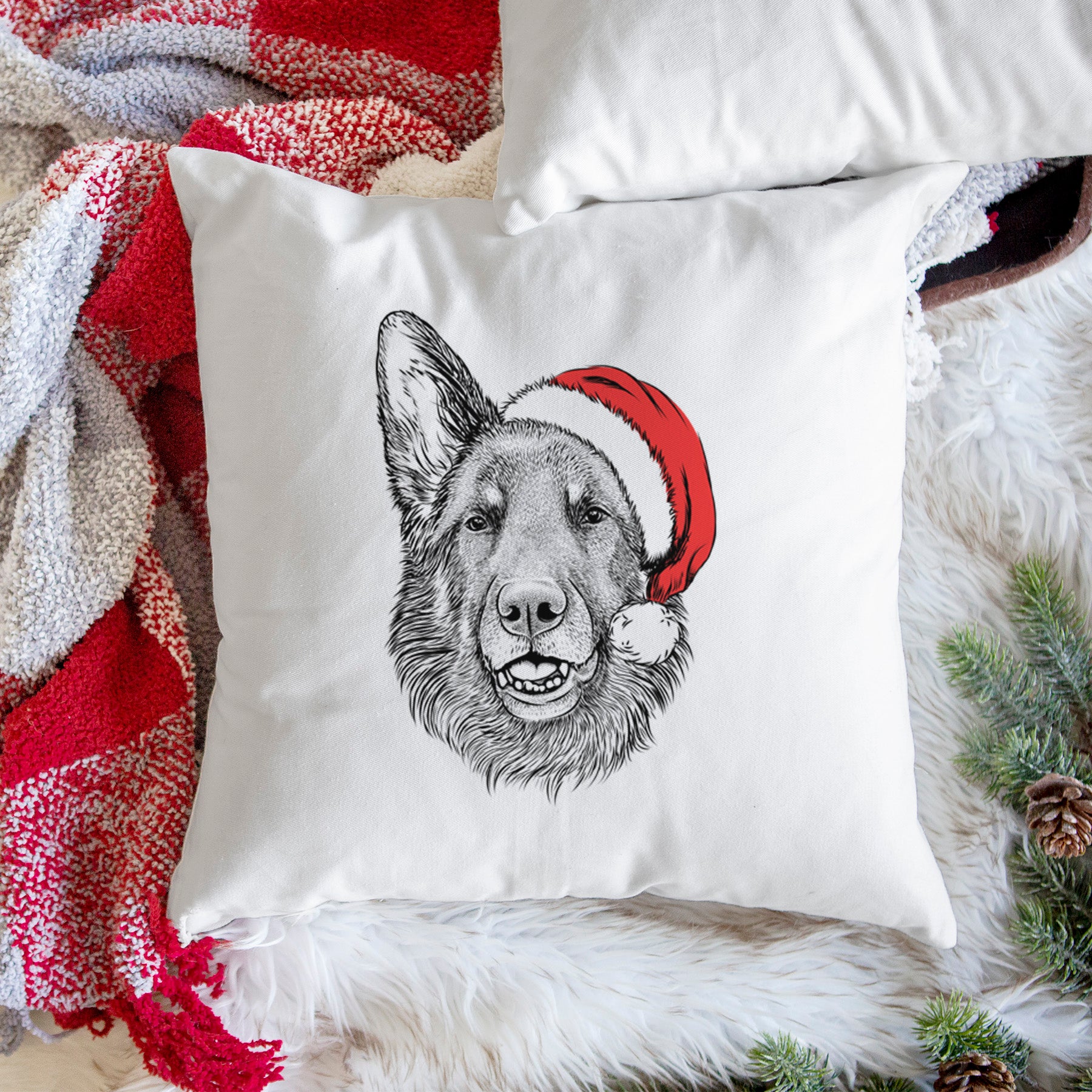 Sammie the German Shepherd - Throw Pillow Cover