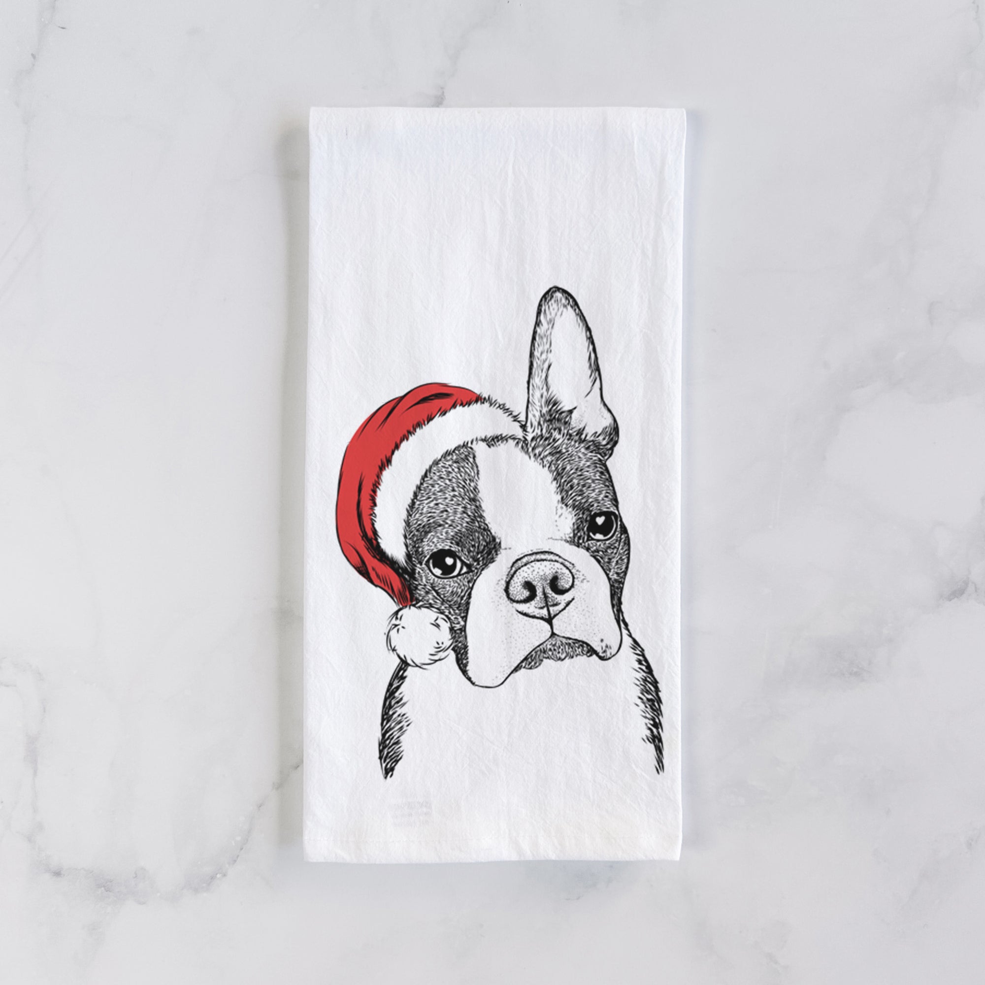 Samuel the Boston Terrier Tea Towel