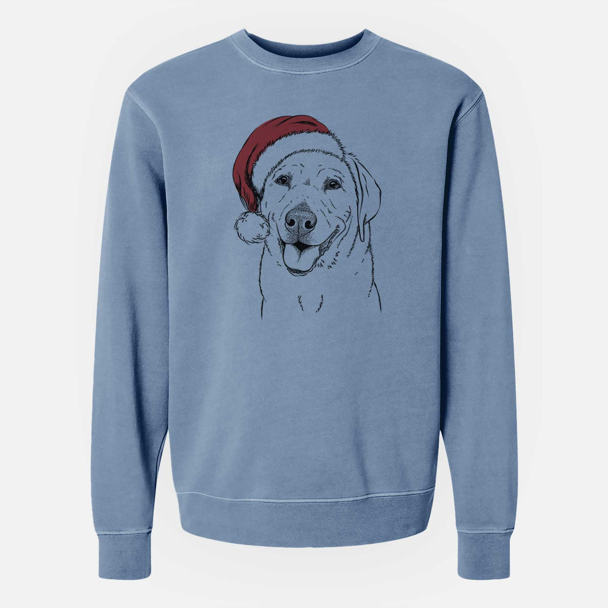 Santa Sanford the Labrador Retriever - Unisex Pigment Dyed Crew Sweatshirt