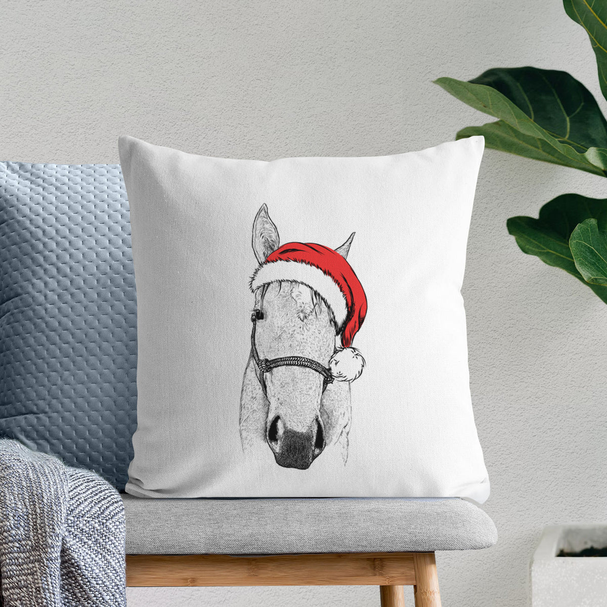 SeaBee the Quarter Horse - Throw Pillow Cover