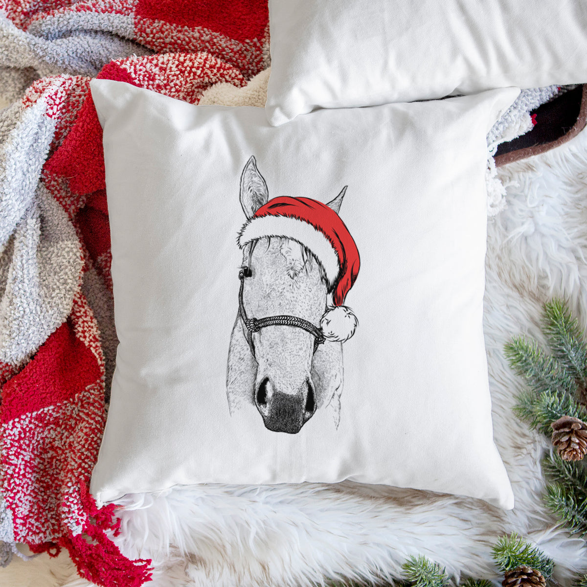 SeaBee the Quarter Horse - Throw Pillow Cover