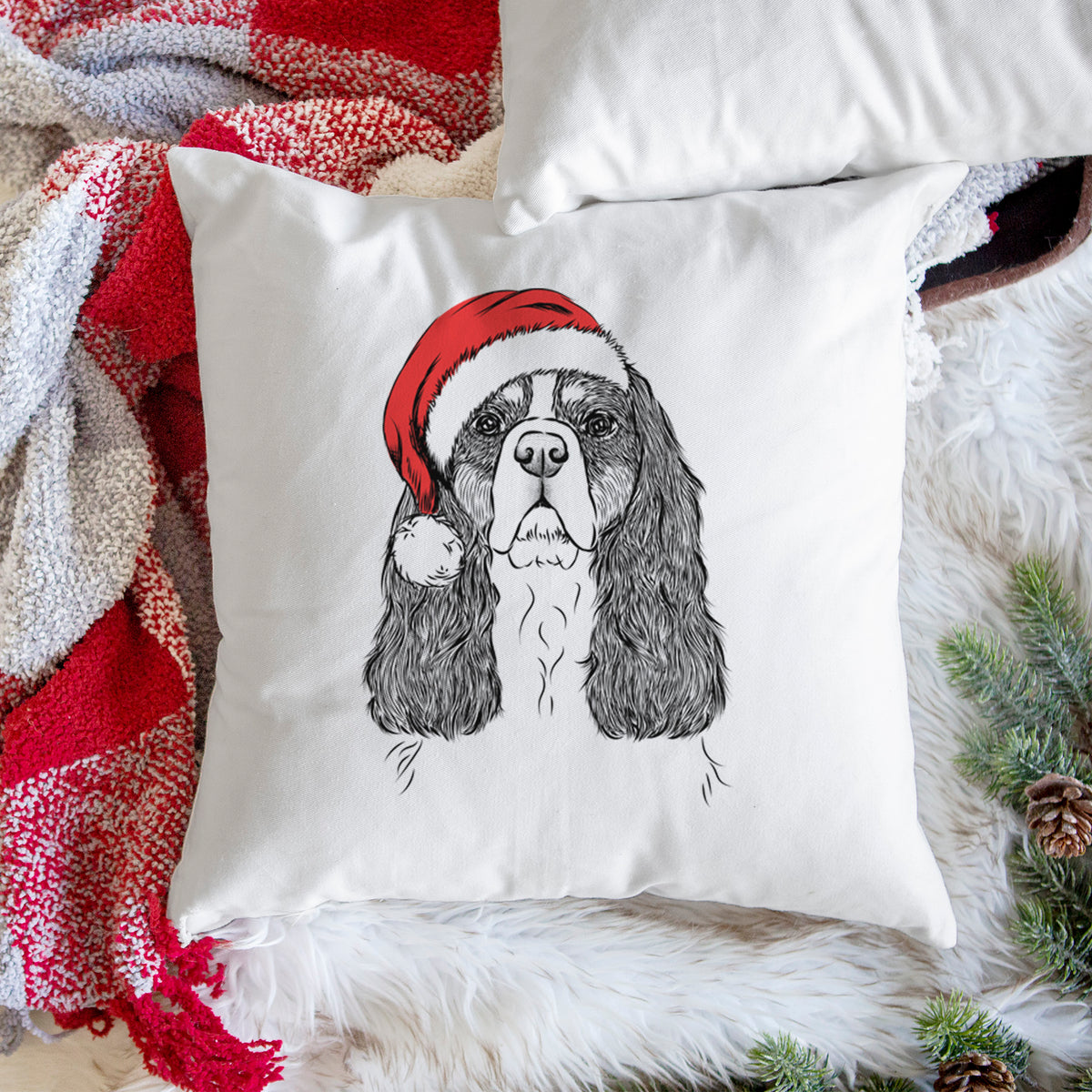 Sebastian the Cavalier King Charles Spaniel - Throw Pillow Cover