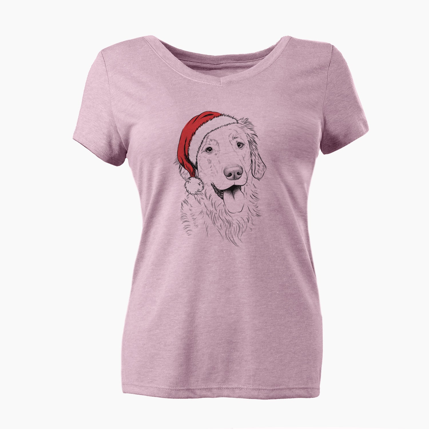 Santa Semba the Golden Retriever - Women's Perfect V-neck Shirt