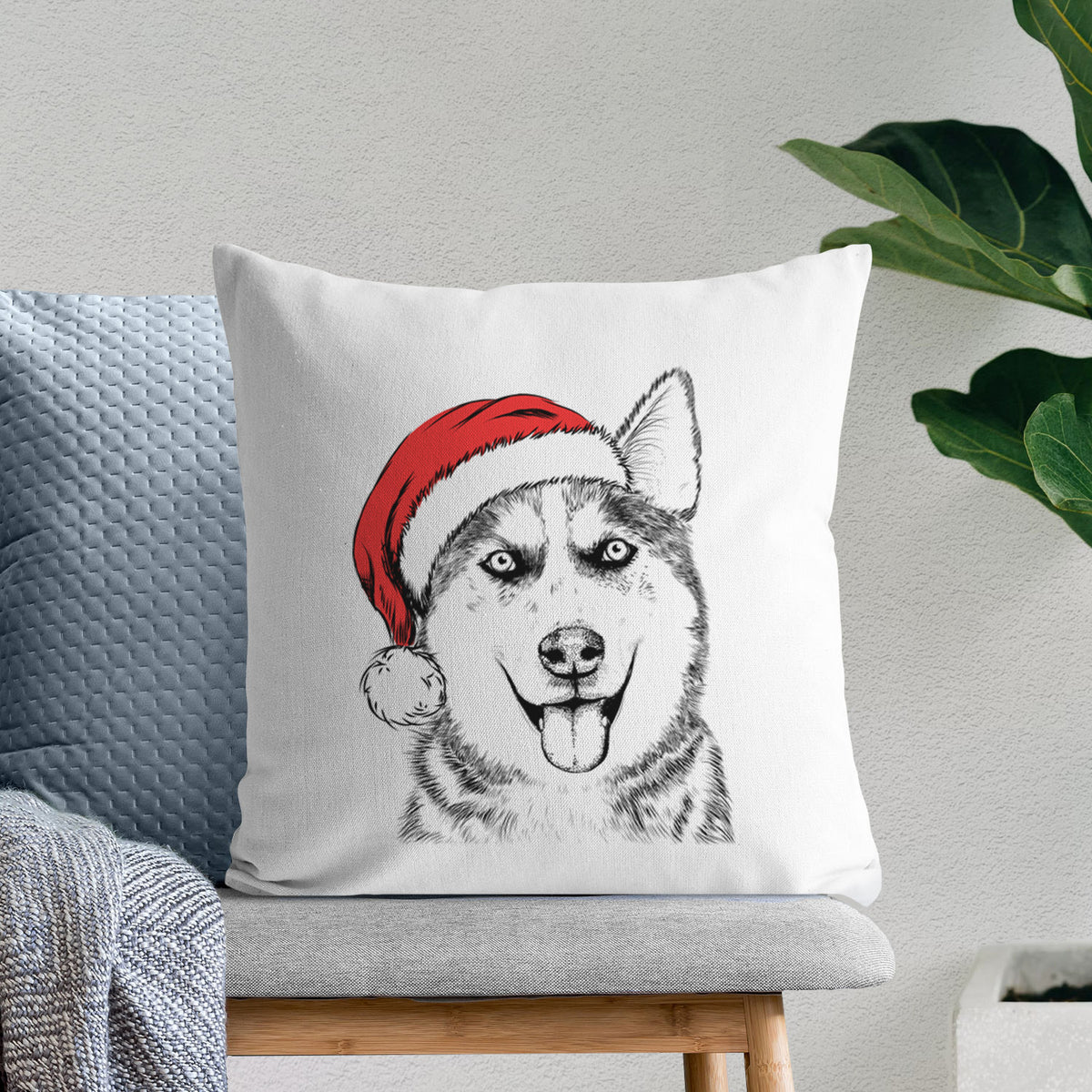Sesi the Siberian Husky - Throw Pillow Cover