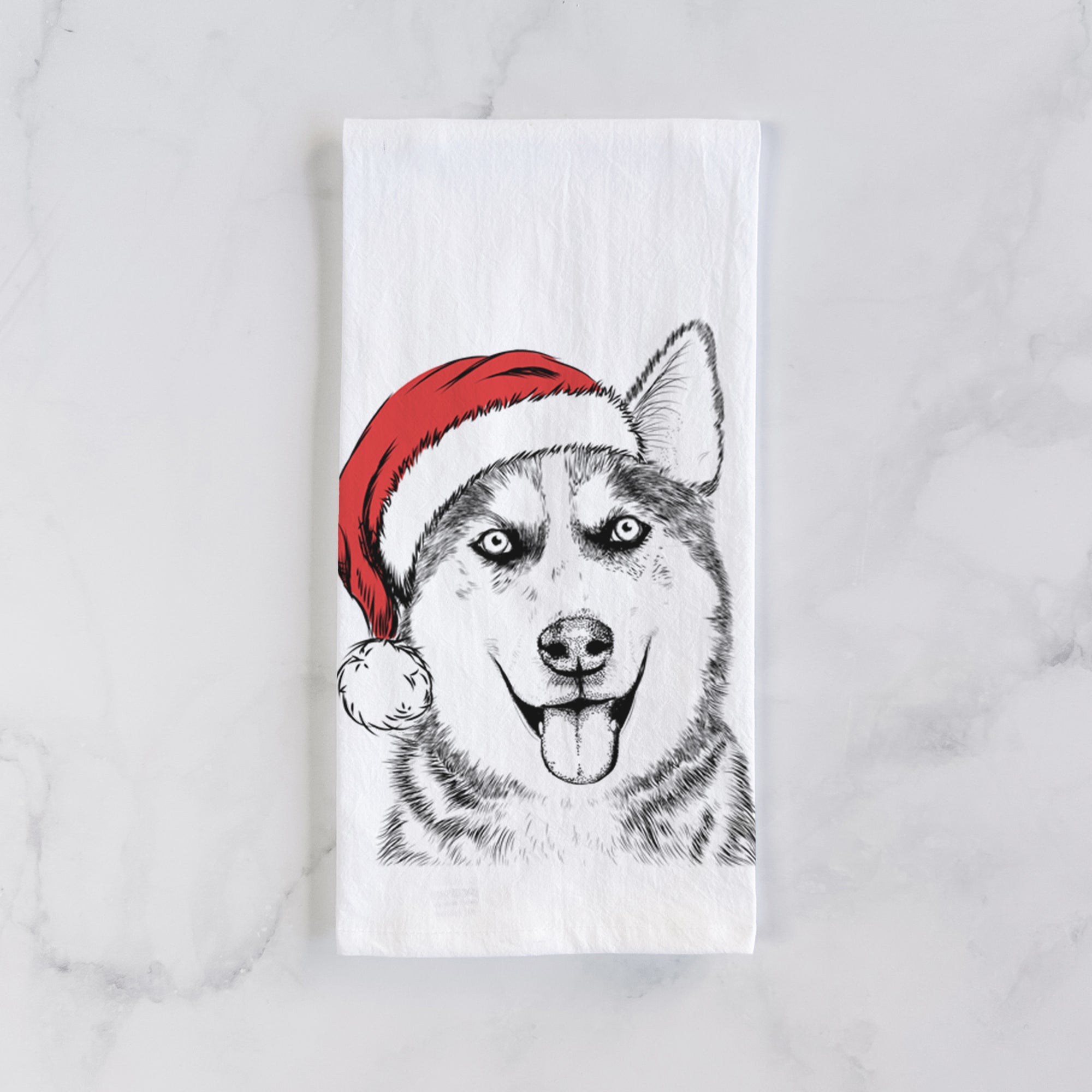 Sesi the Siberian Husky Tea Towel