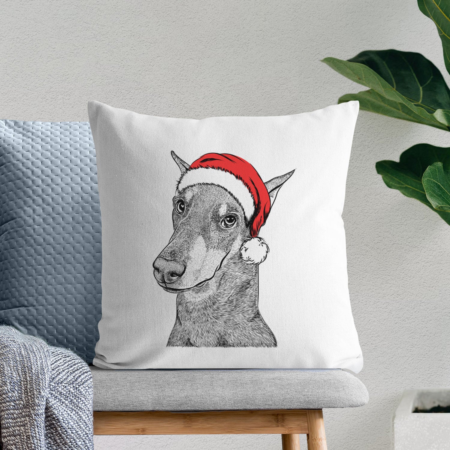 Shelby the Doberman Pinscher - Throw Pillow Cover