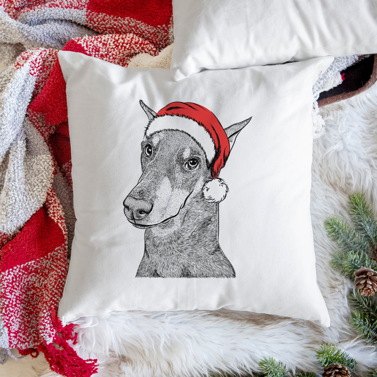 Shelby the Doberman Pinscher - Throw Pillow Cover