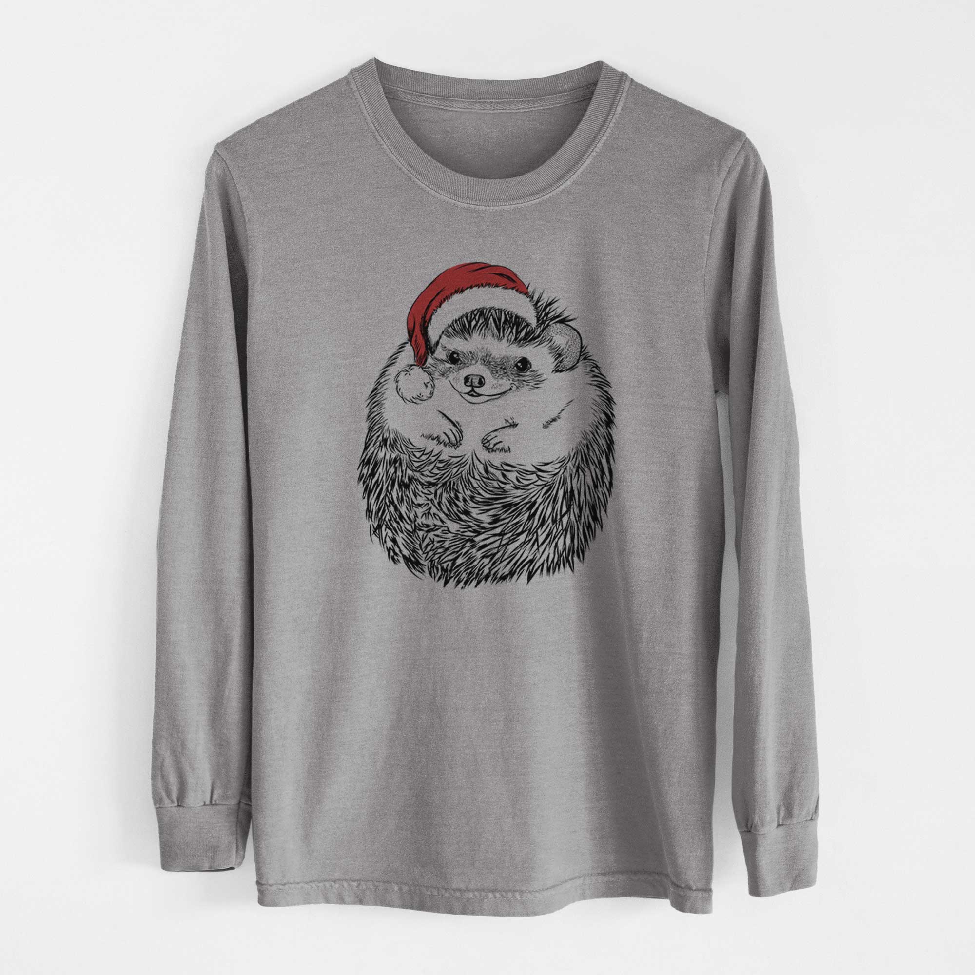 Santa Sid the Hedgehog - Men's Heavyweight 100% Cotton Long Sleeve