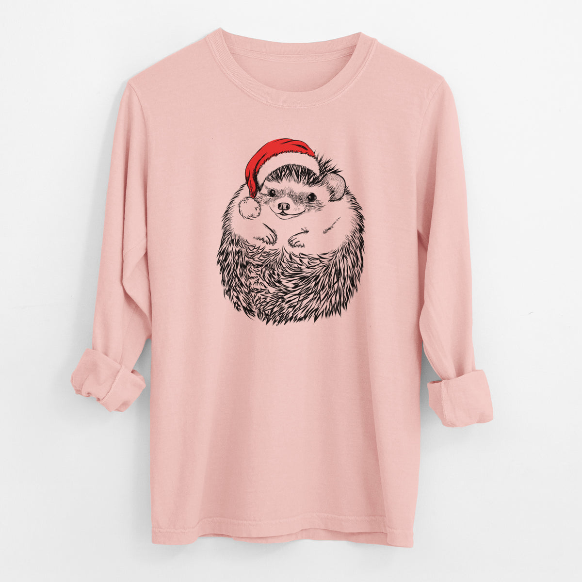 Santa Sid the Hedgehog - Men's Heavyweight 100% Cotton Long Sleeve