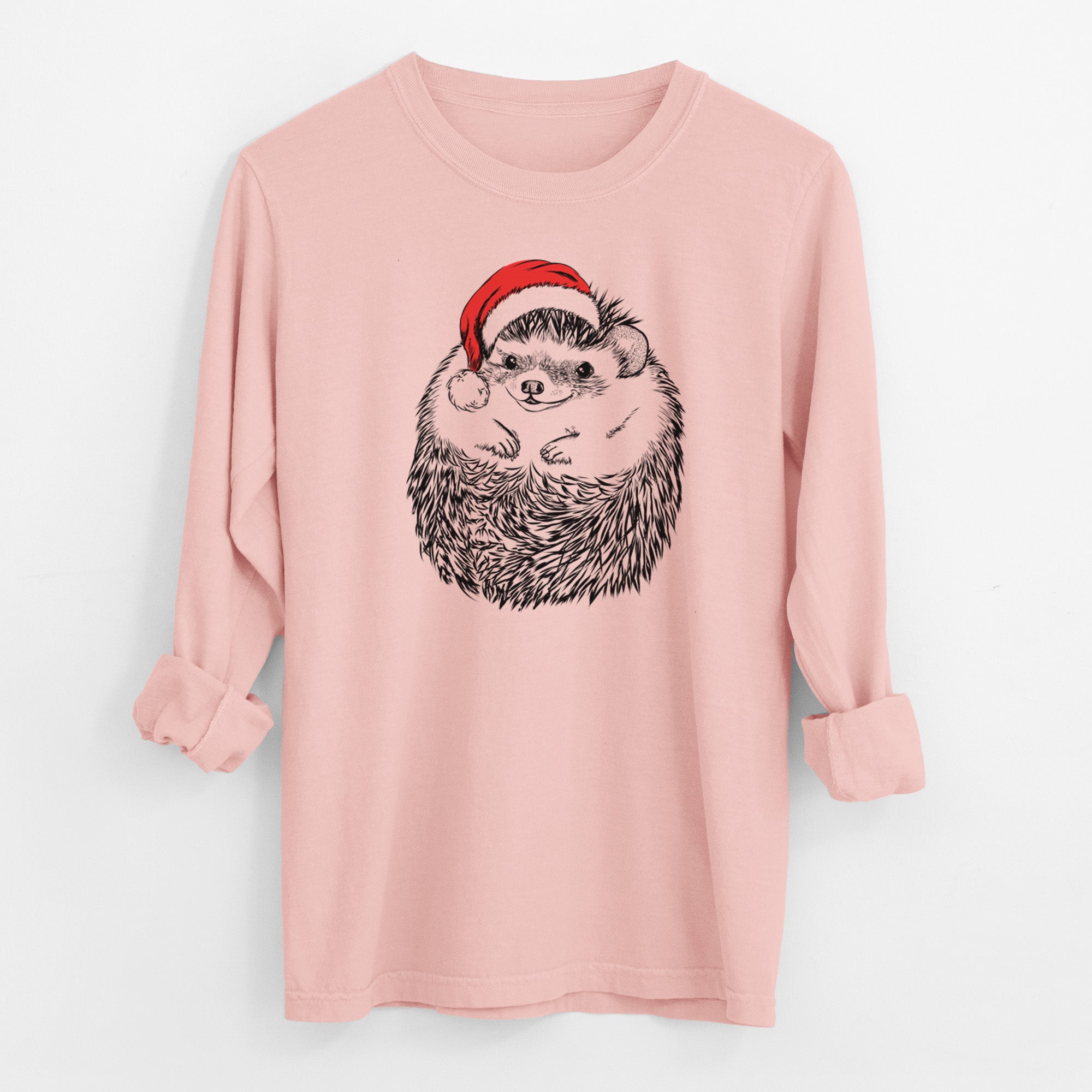 Santa Sid the Hedgehog - Men's Heavyweight 100% Cotton Long Sleeve