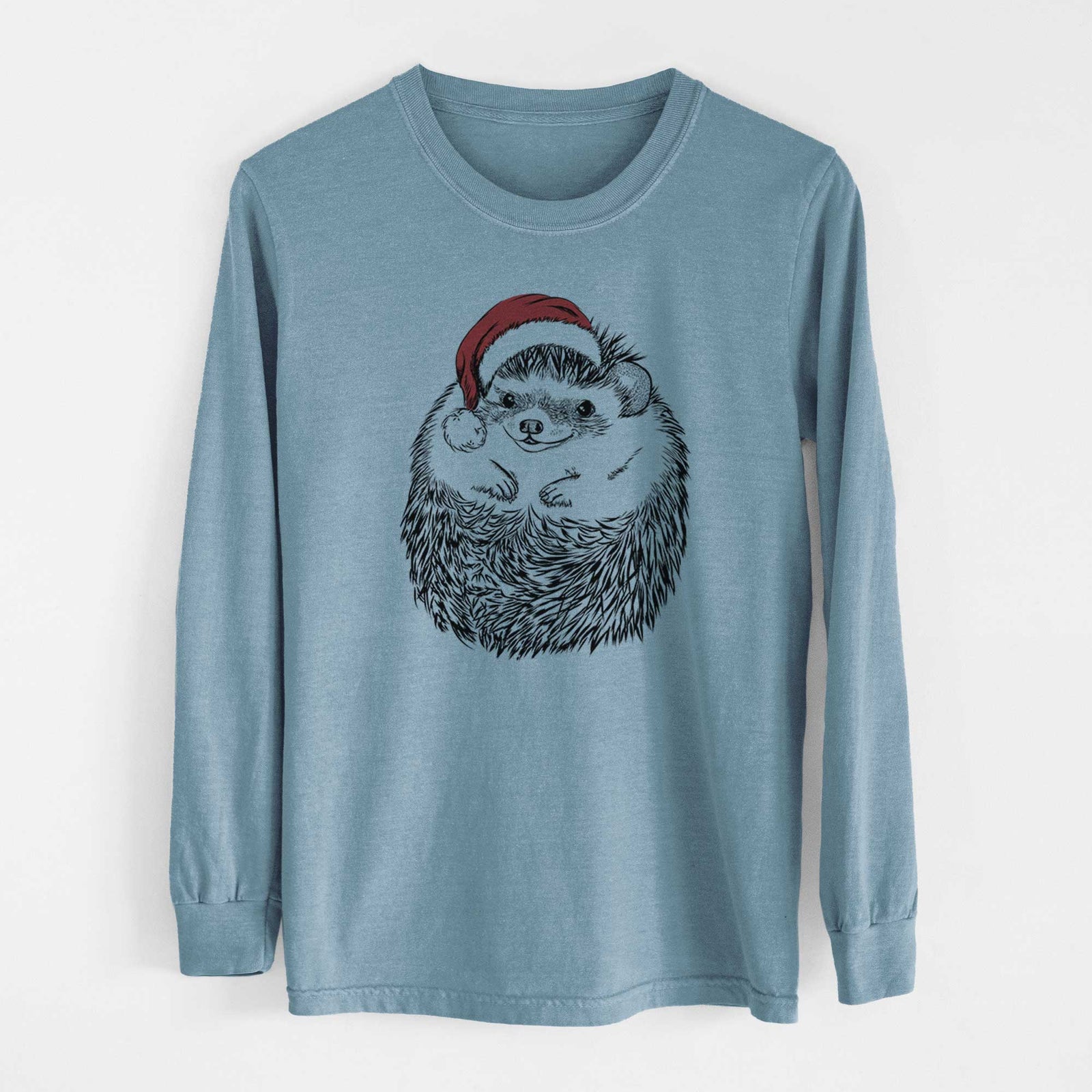 Santa Sid the Hedgehog - Men's Heavyweight 100% Cotton Long Sleeve