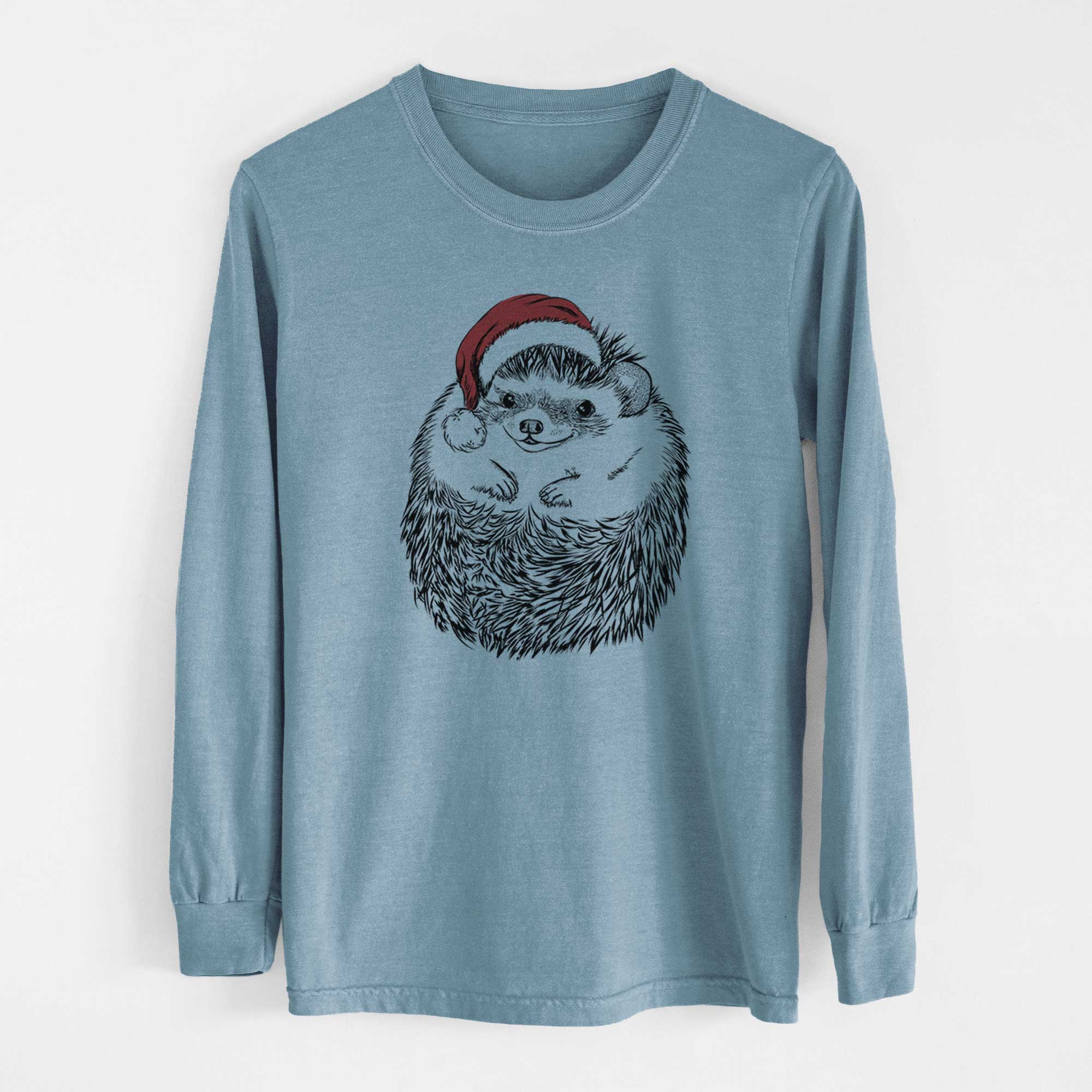 Santa Sid the Hedgehog - Men's Heavyweight 100% Cotton Long Sleeve