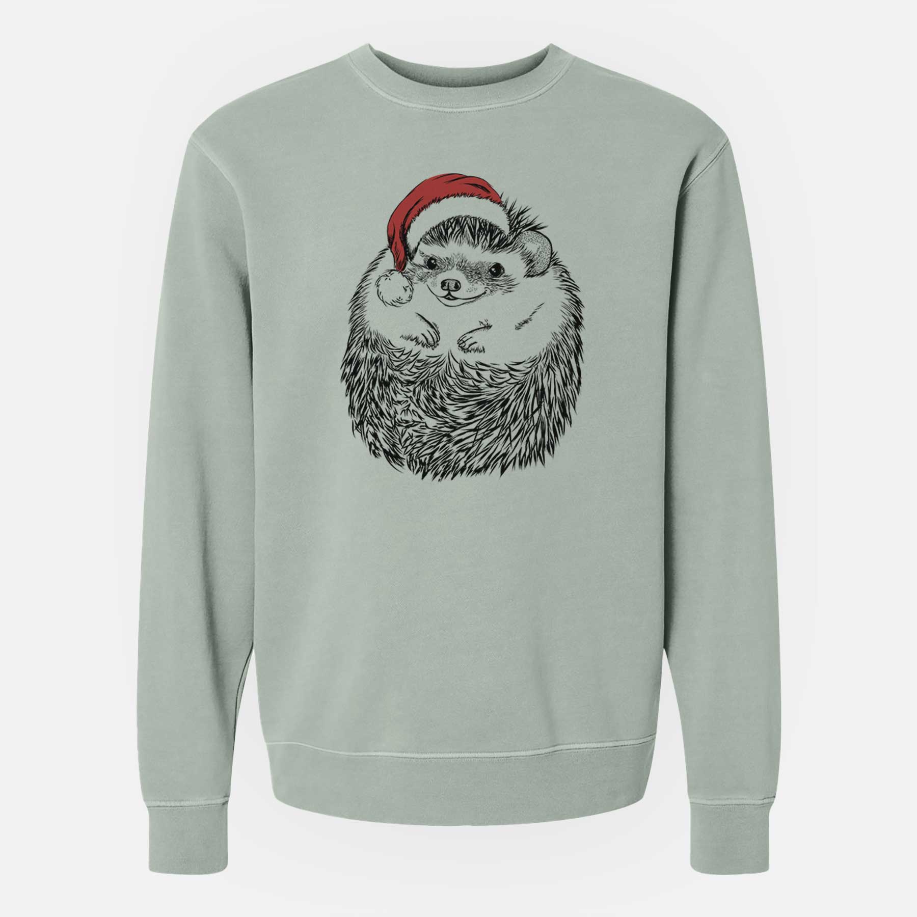 Santa Sid the Hedgehog - Unisex Pigment Dyed Crew Sweatshirt