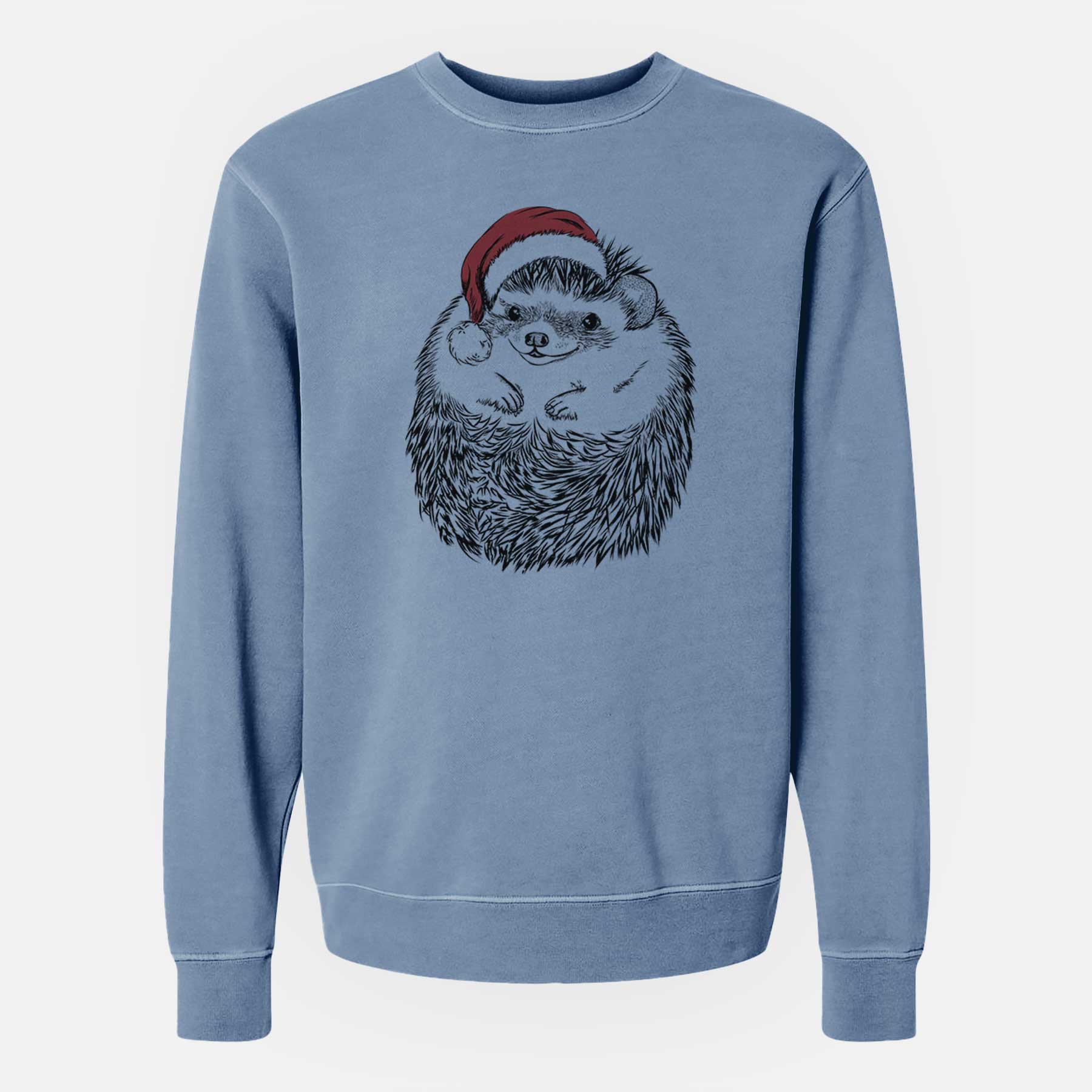 Santa Sid the Hedgehog - Unisex Pigment Dyed Crew Sweatshirt