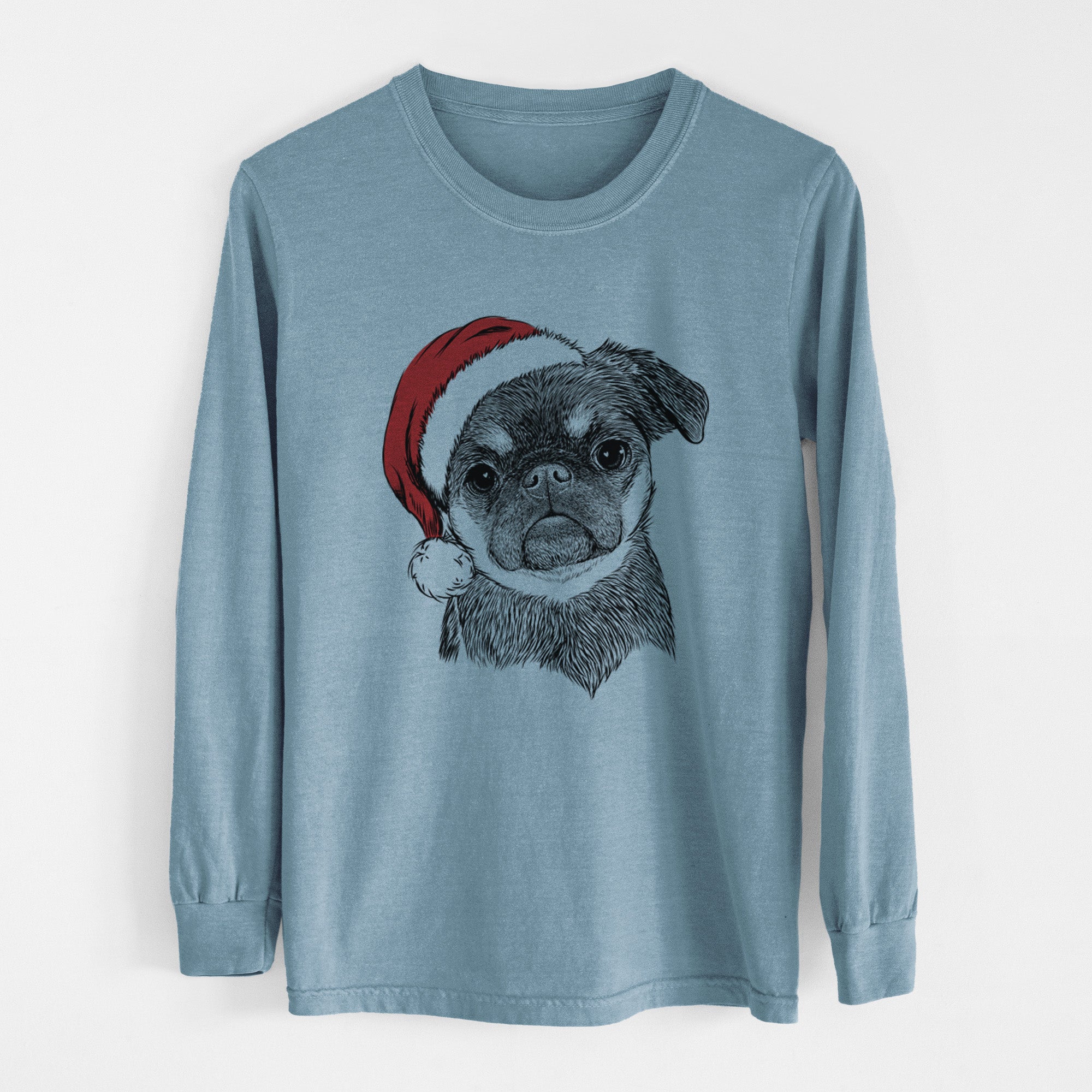 Santa Simone the Brussels Griffon - Men's Heavyweight 100% Cotton Long Sleeve