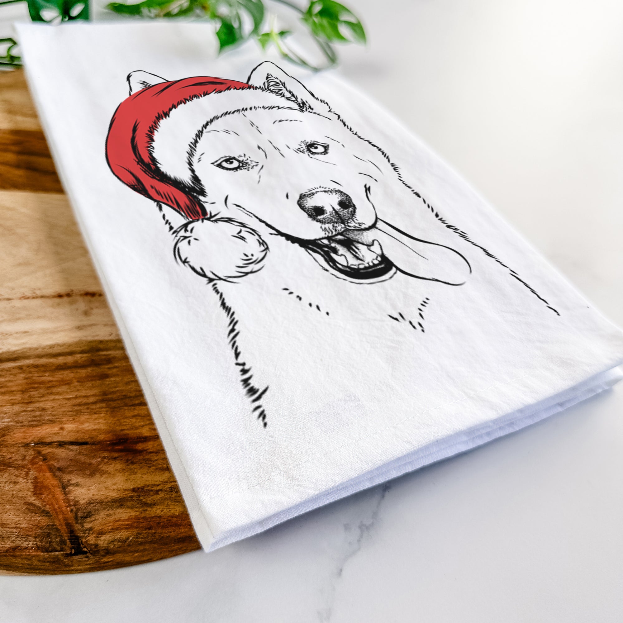 Sinatra  the Siberian Husky Tea Towel