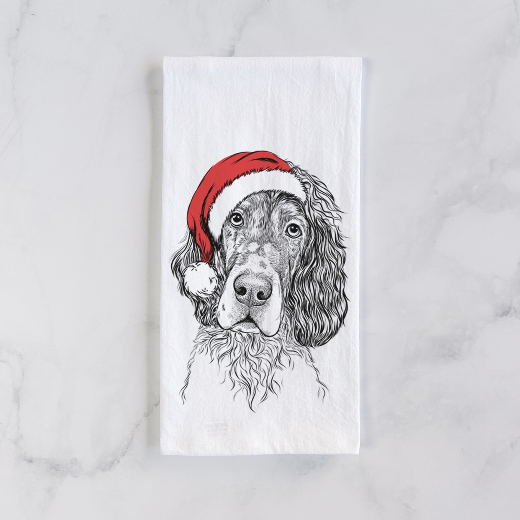 Sir Rexford the Blue Belton English Setter Tea Towel