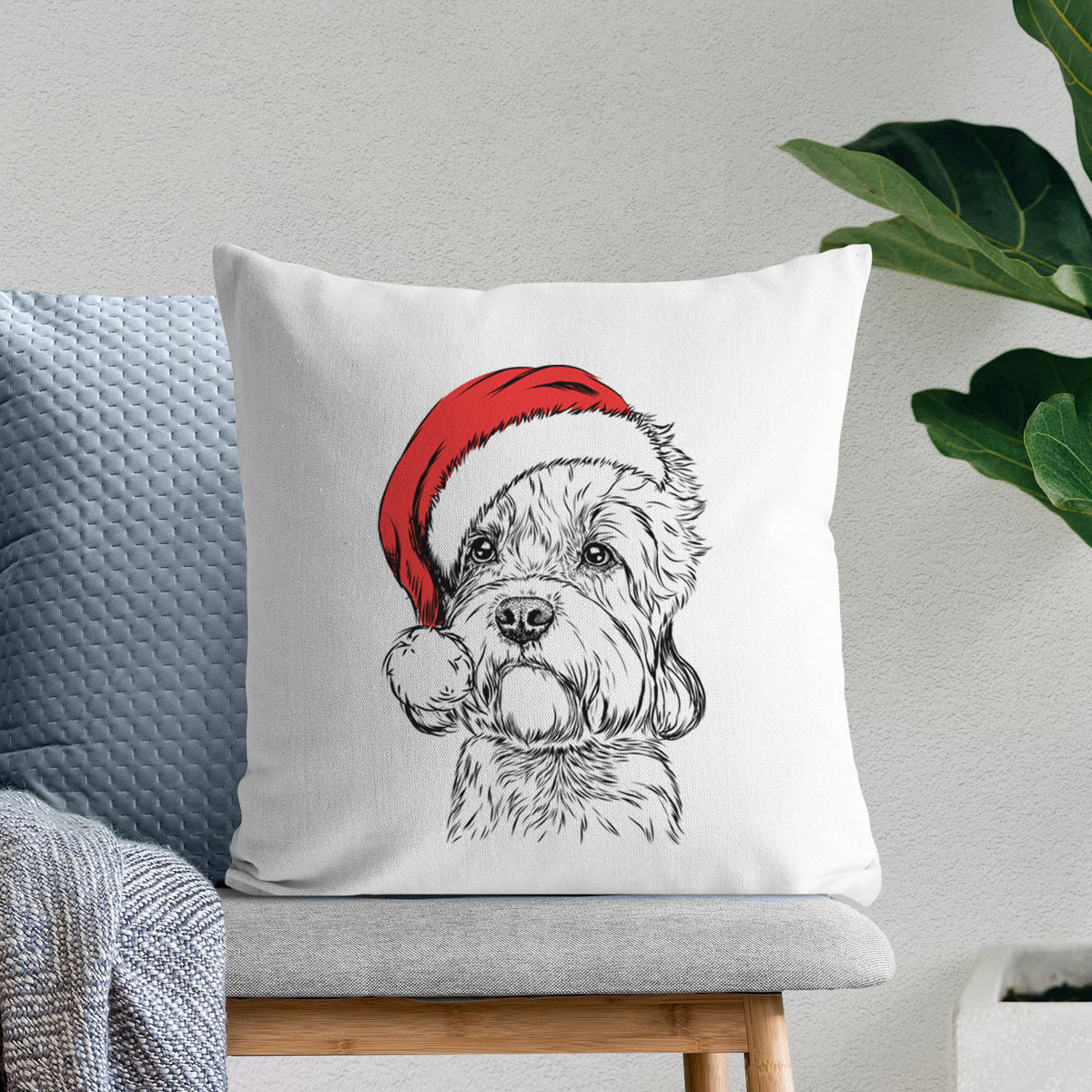 Sir Walter the Dandie Dinmont Terrier - Throw Pillow Cover
