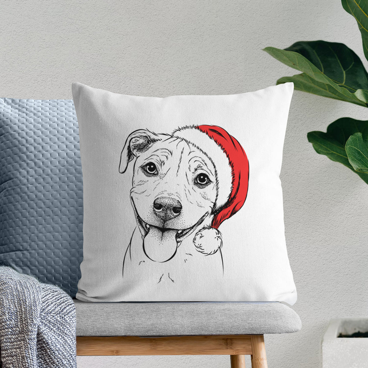 Skye the Pitweiler - Throw Pillow Cover