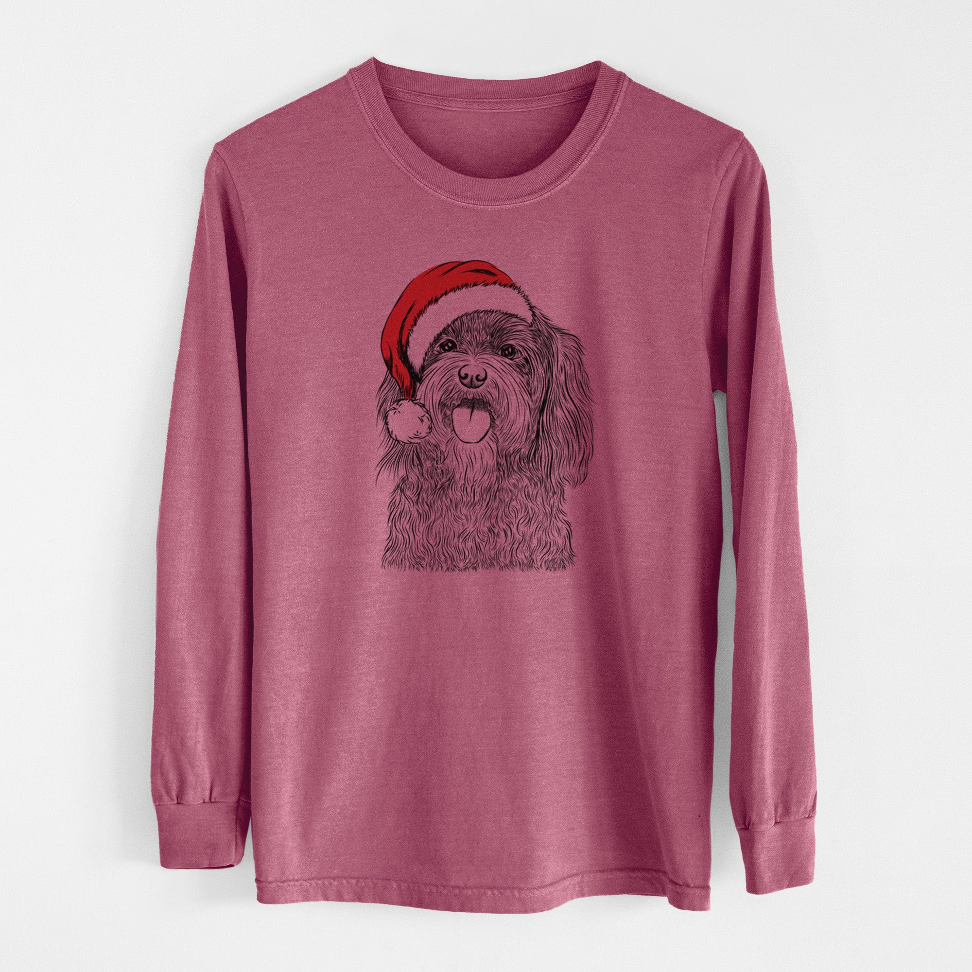 Santa Sophie the Havanese - Men's Heavyweight 100% Cotton Long Sleeve