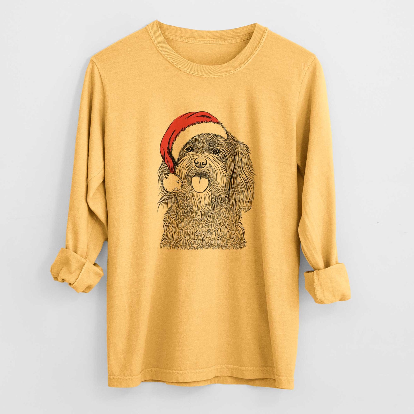 Santa Sophie the Havanese - Men's Heavyweight 100% Cotton Long Sleeve