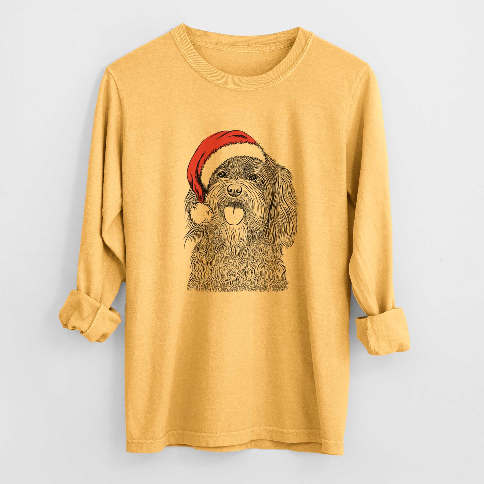 Santa Sophie the Havanese - Men's Heavyweight 100% Cotton Long Sleeve