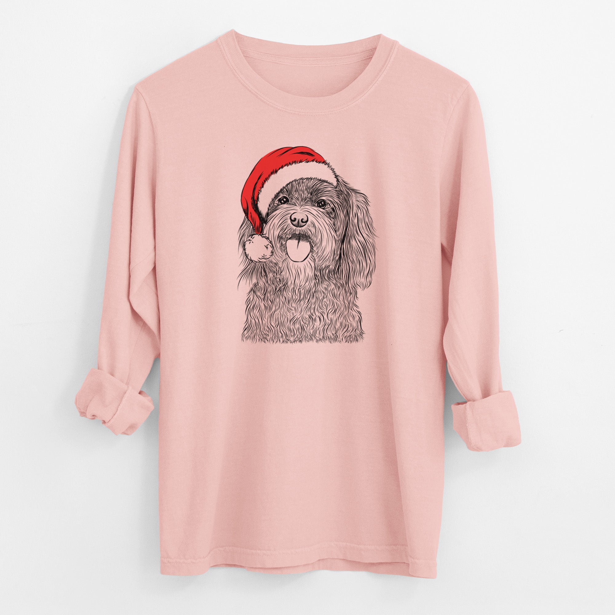 Santa Sophie the Havanese - Men's Heavyweight 100% Cotton Long Sleeve