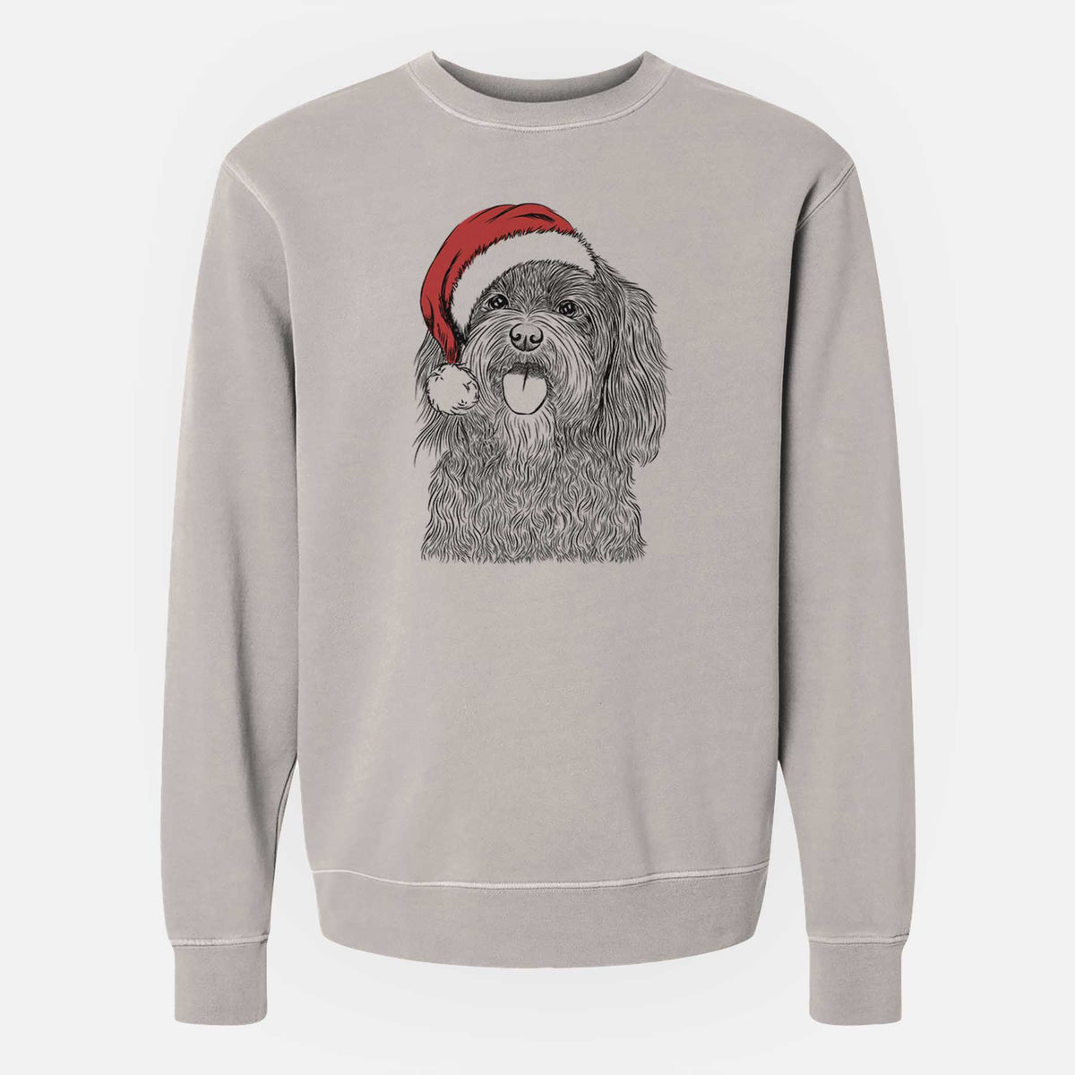 Santa Sophie the Havanese - Unisex Pigment Dyed Crew Sweatshirt