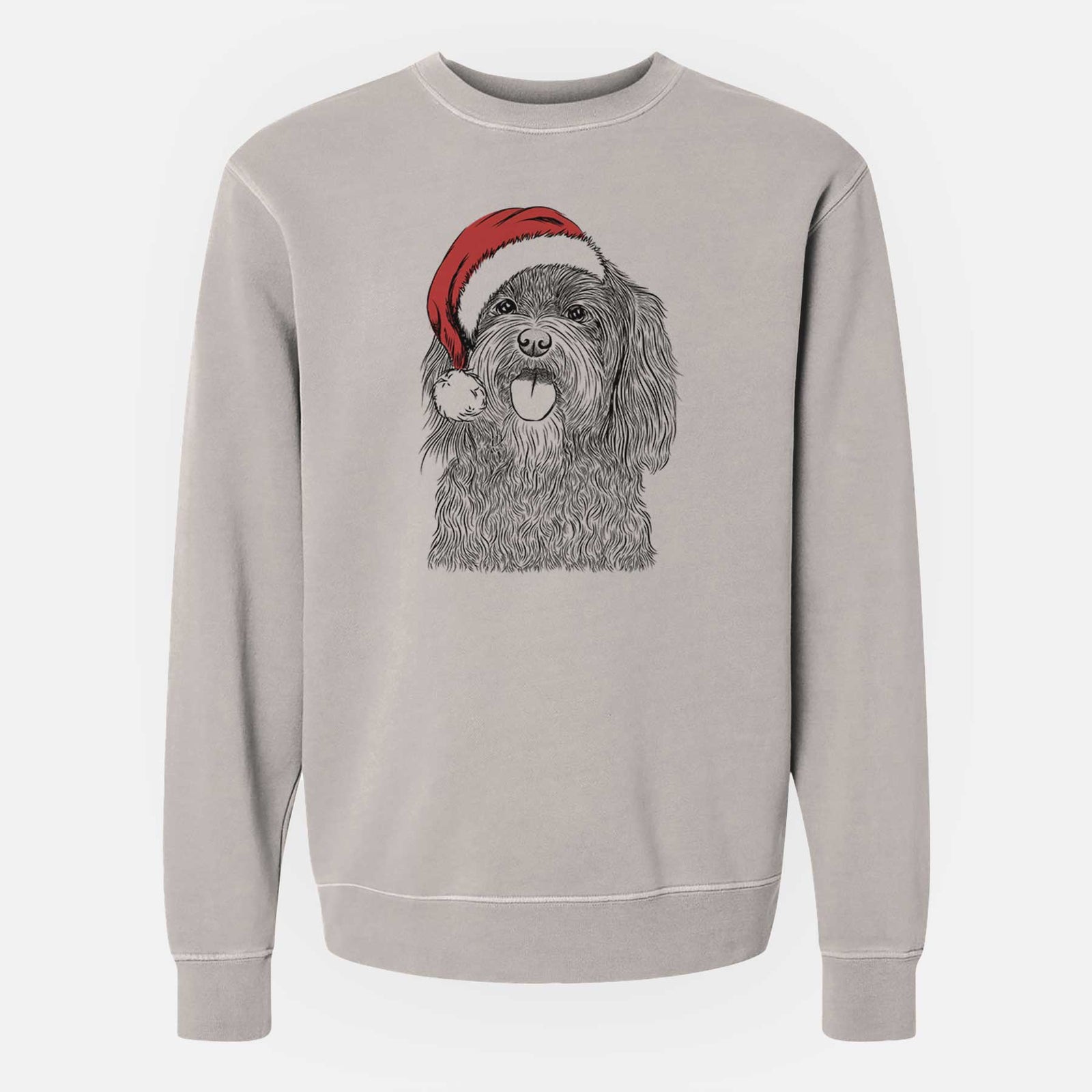 Santa Sophie the Havanese - Unisex Pigment Dyed Crew Sweatshirt