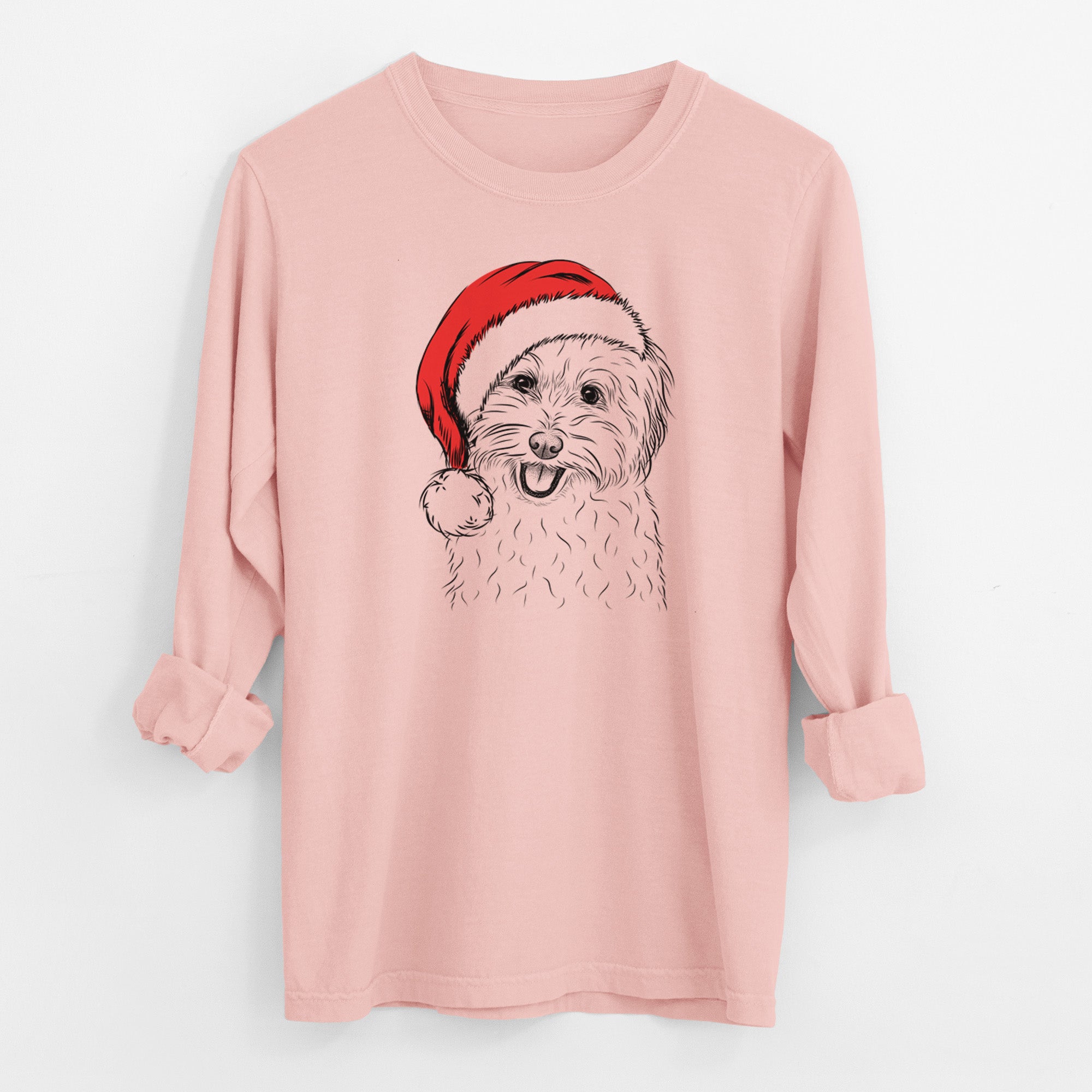 Santa Sophie Quinn the Havanese - Men's Heavyweight 100% Cotton Long Sleeve