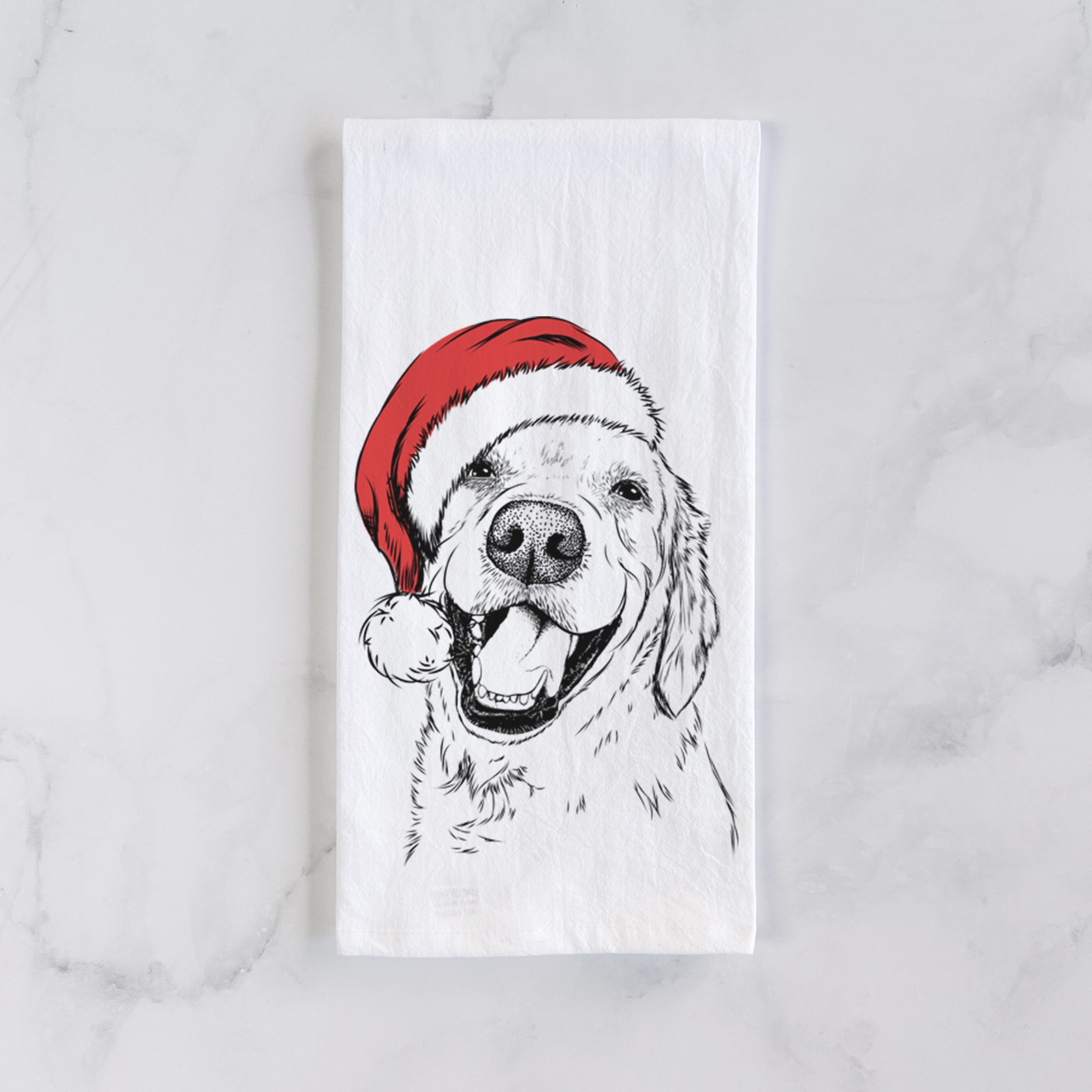 Spanky the Golden Retriever Tea Towel