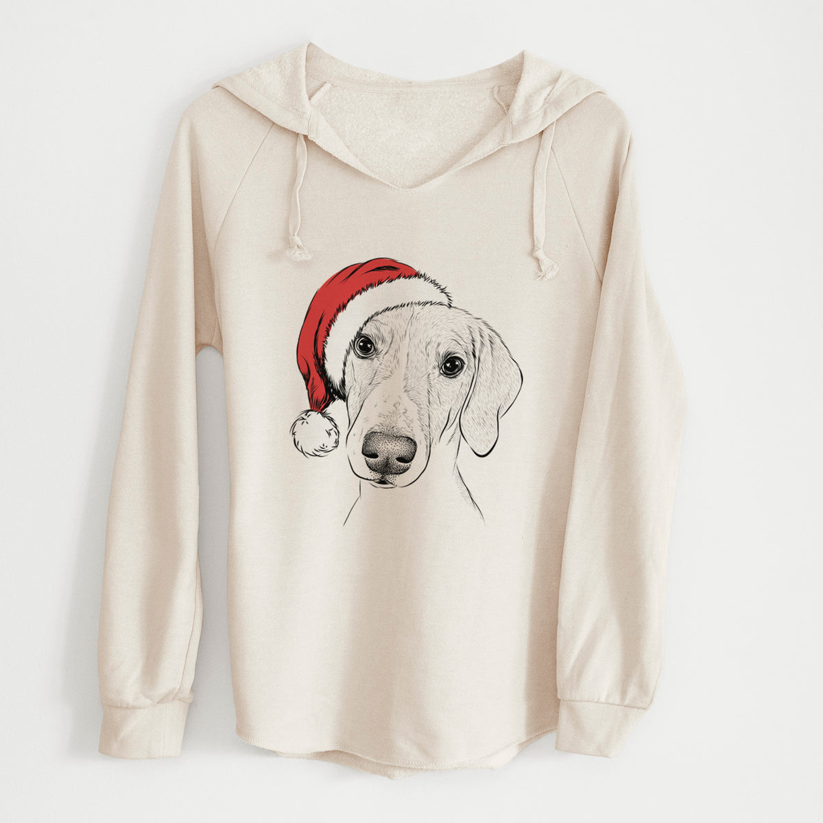Santa Stanley the Foxhound - Cali Wave Hooded Sweatshirt