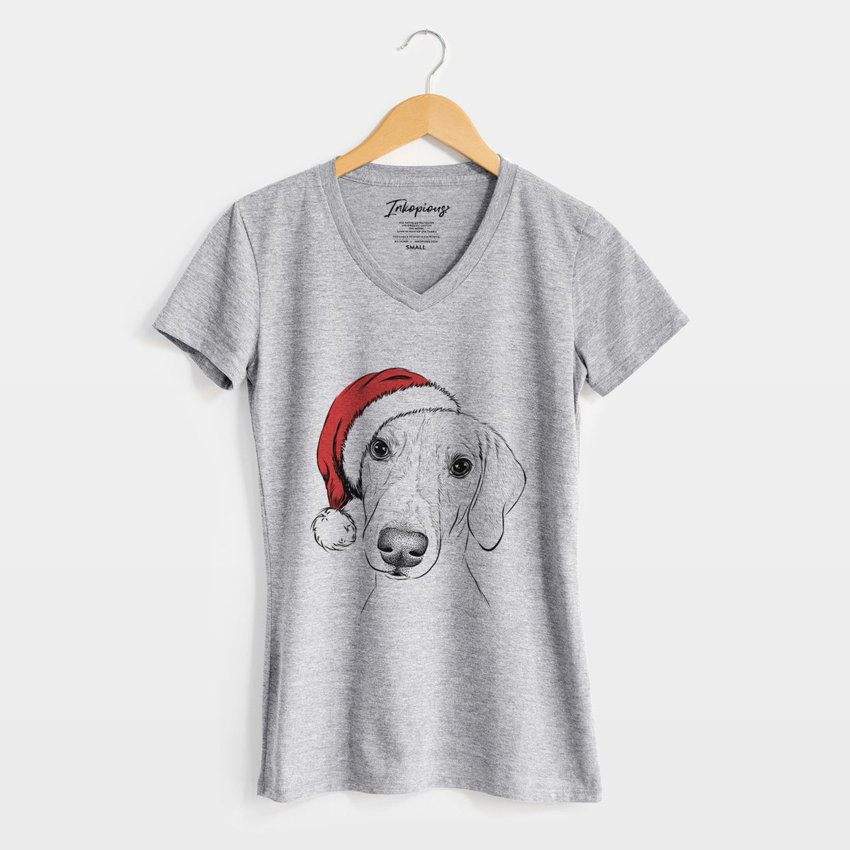 Santa Stanley the Foxhound - Women's Perfect V-neck Shirt