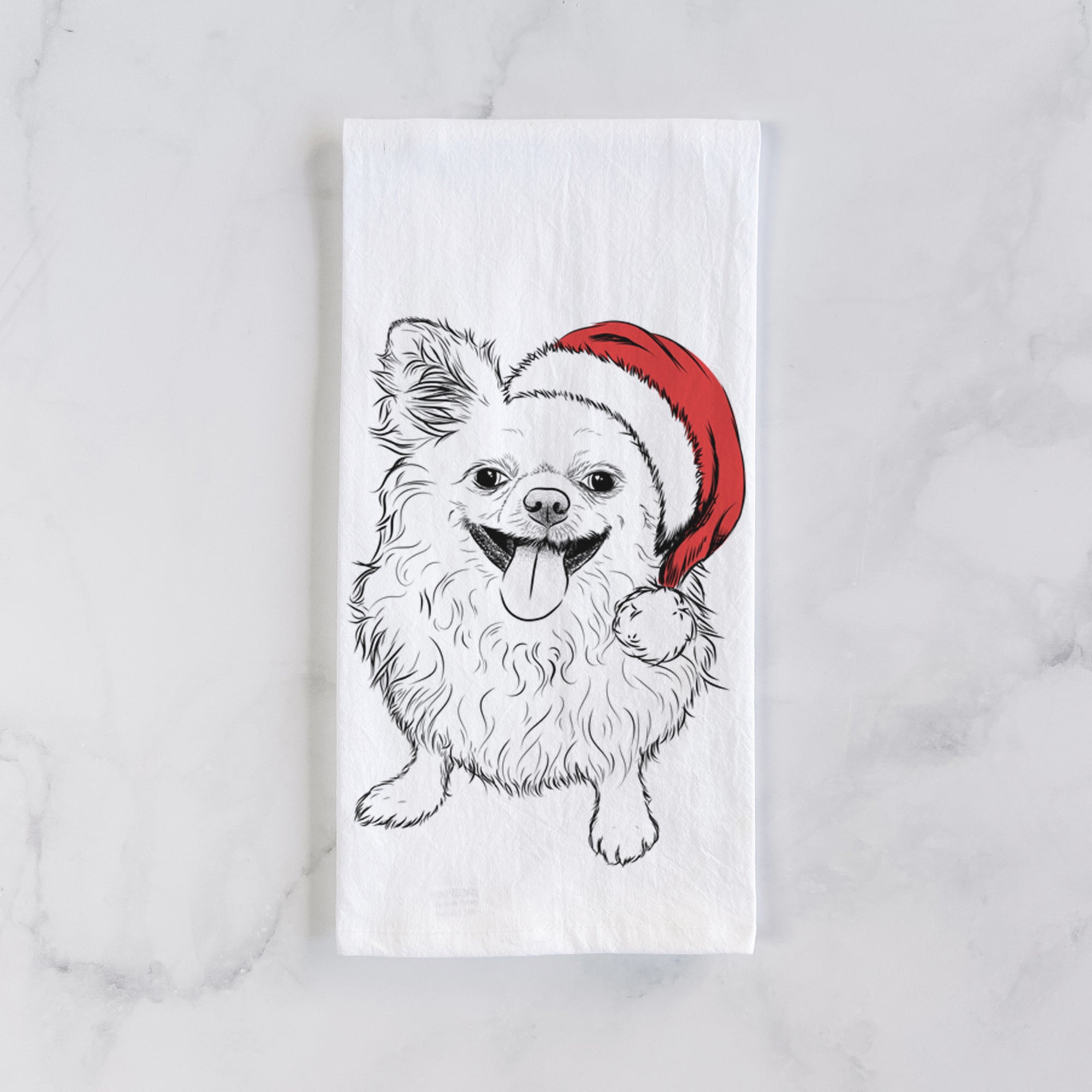 Stuart the Longhaired Chihuahua Tea Towel