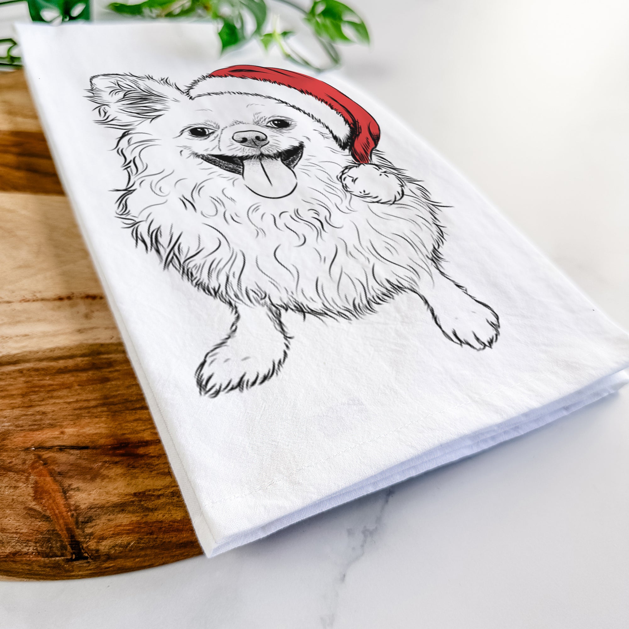 Stuart the Longhaired Chihuahua Tea Towel