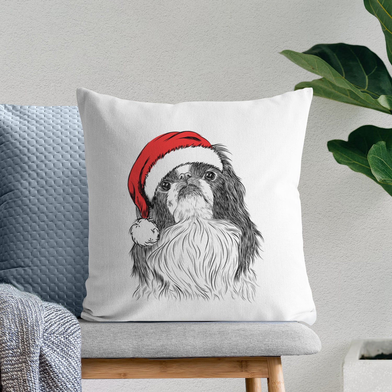 Suki the Japanese Chin - Throw Pillow Cover