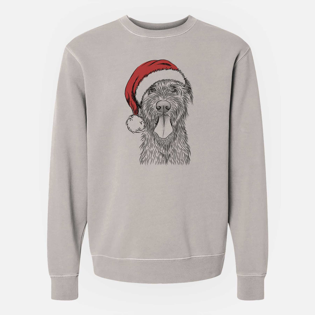 Santa Sullivan the Irish Wolfhound - Unisex Pigment Dyed Crew Sweatshirt
