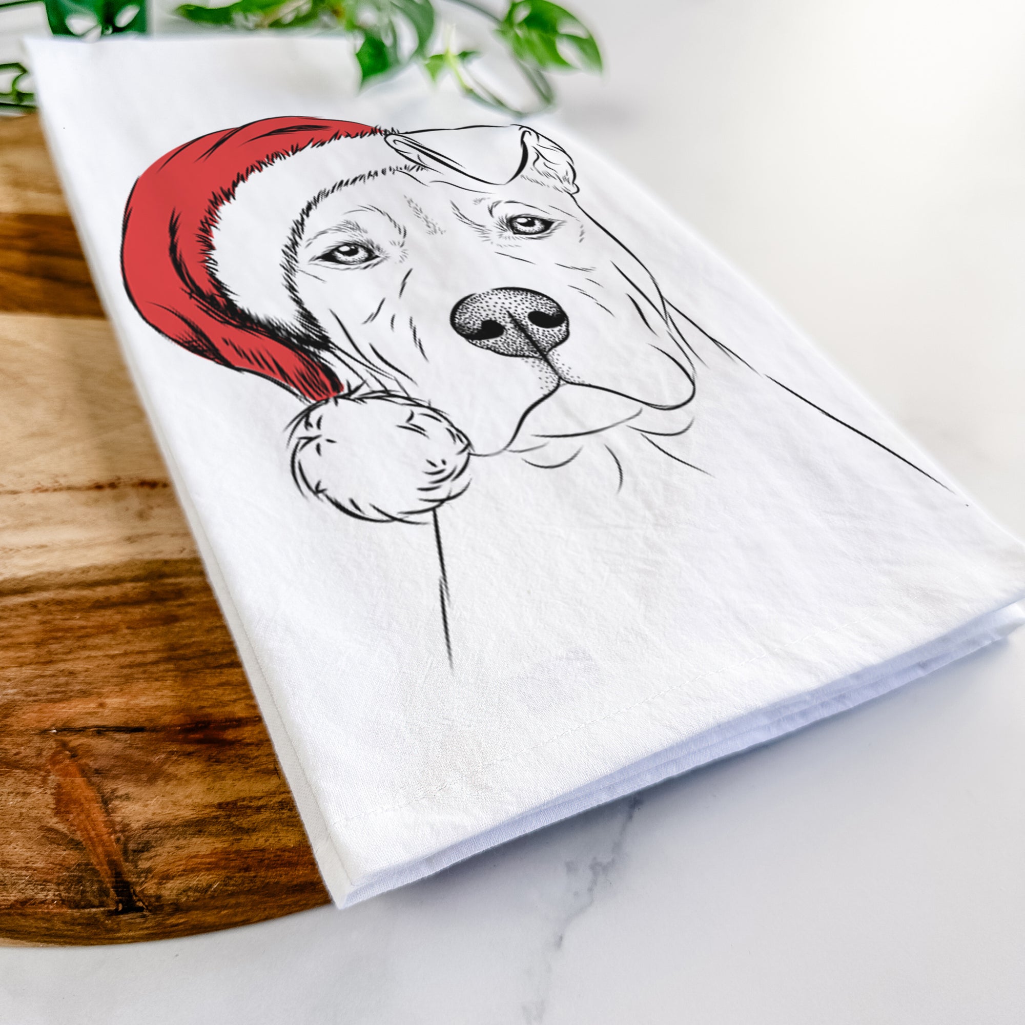 Sweet Finn the Mixed Breed Tea Towel