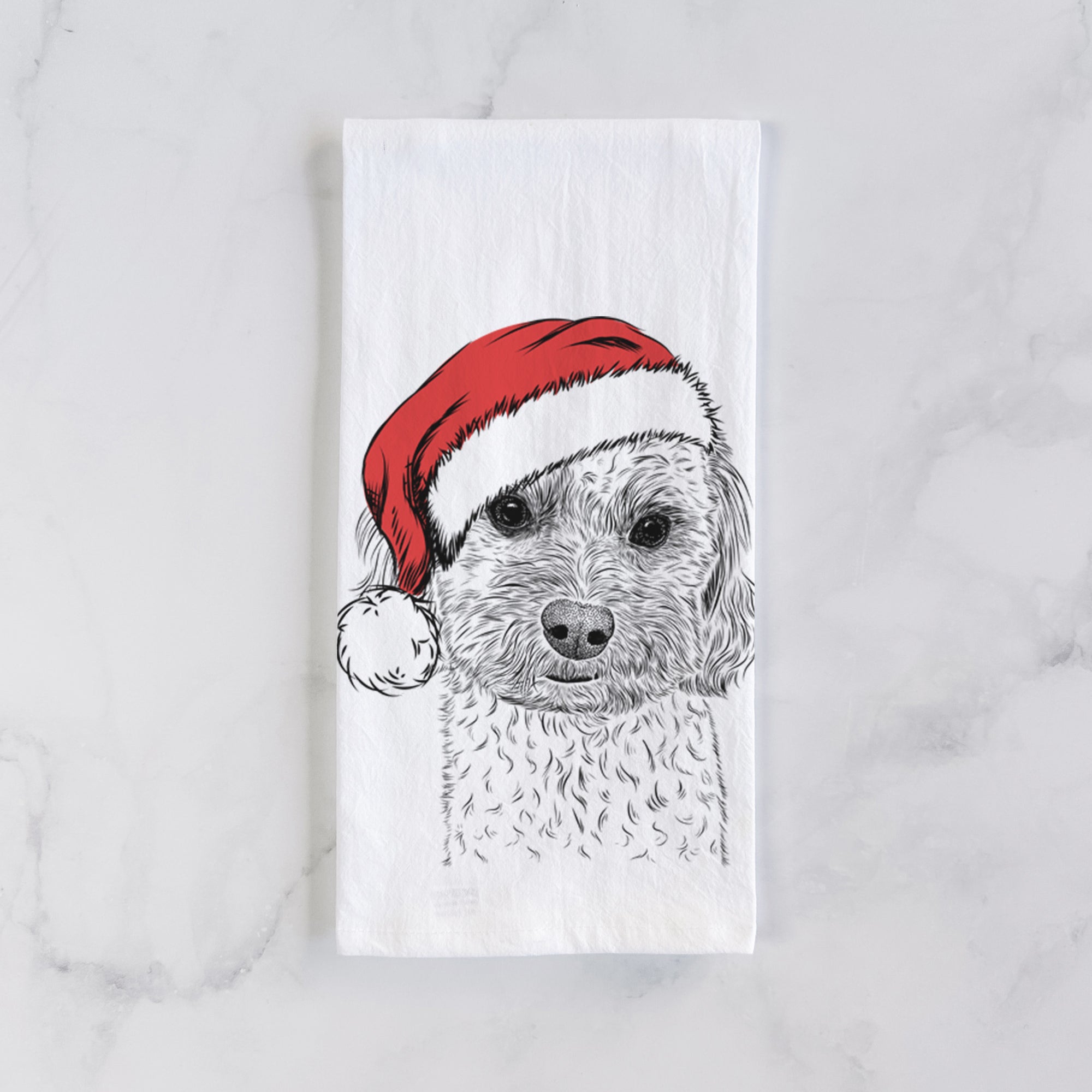 Sweet George the Mixed Breed Tea Towel