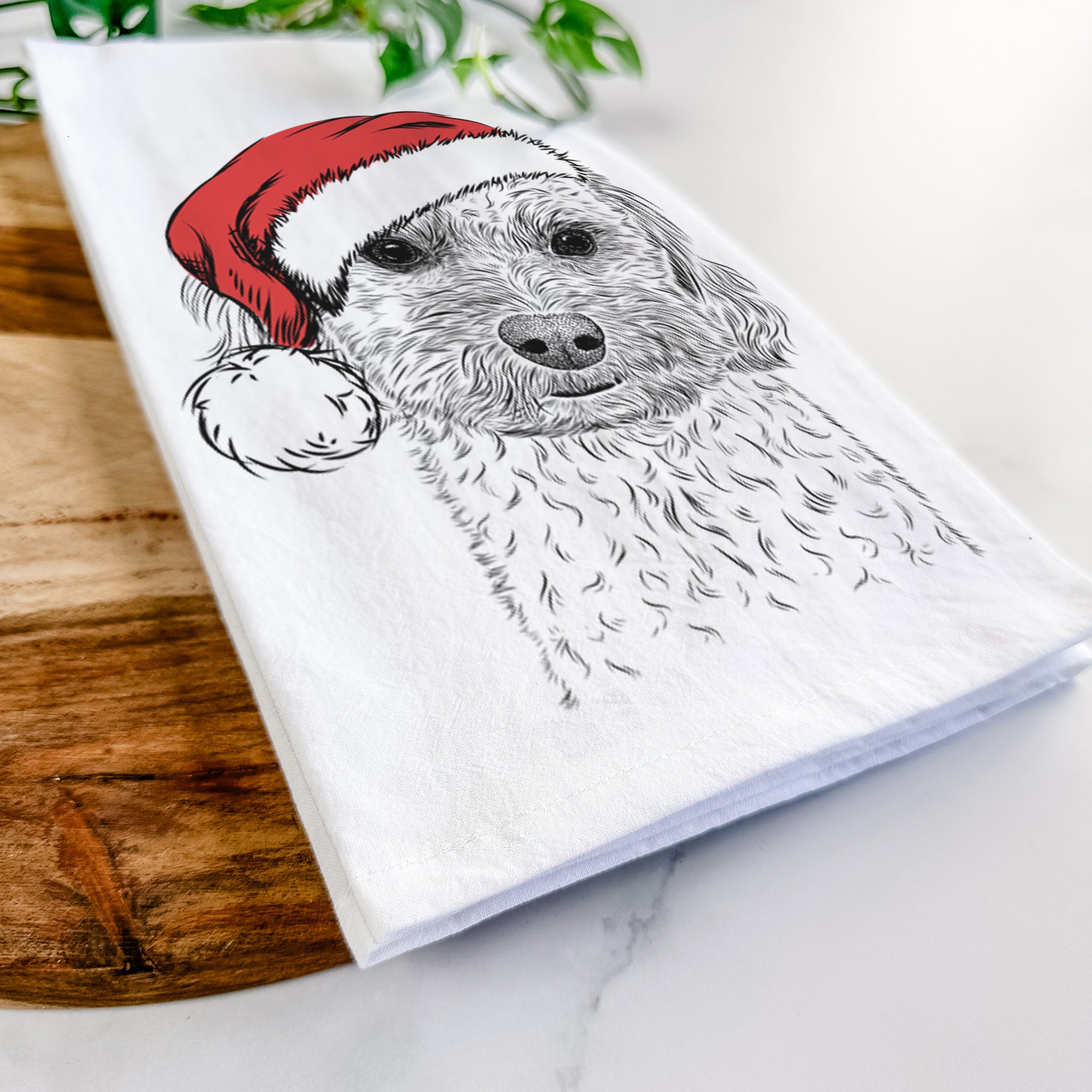 Sweet George the Mixed Breed Tea Towel