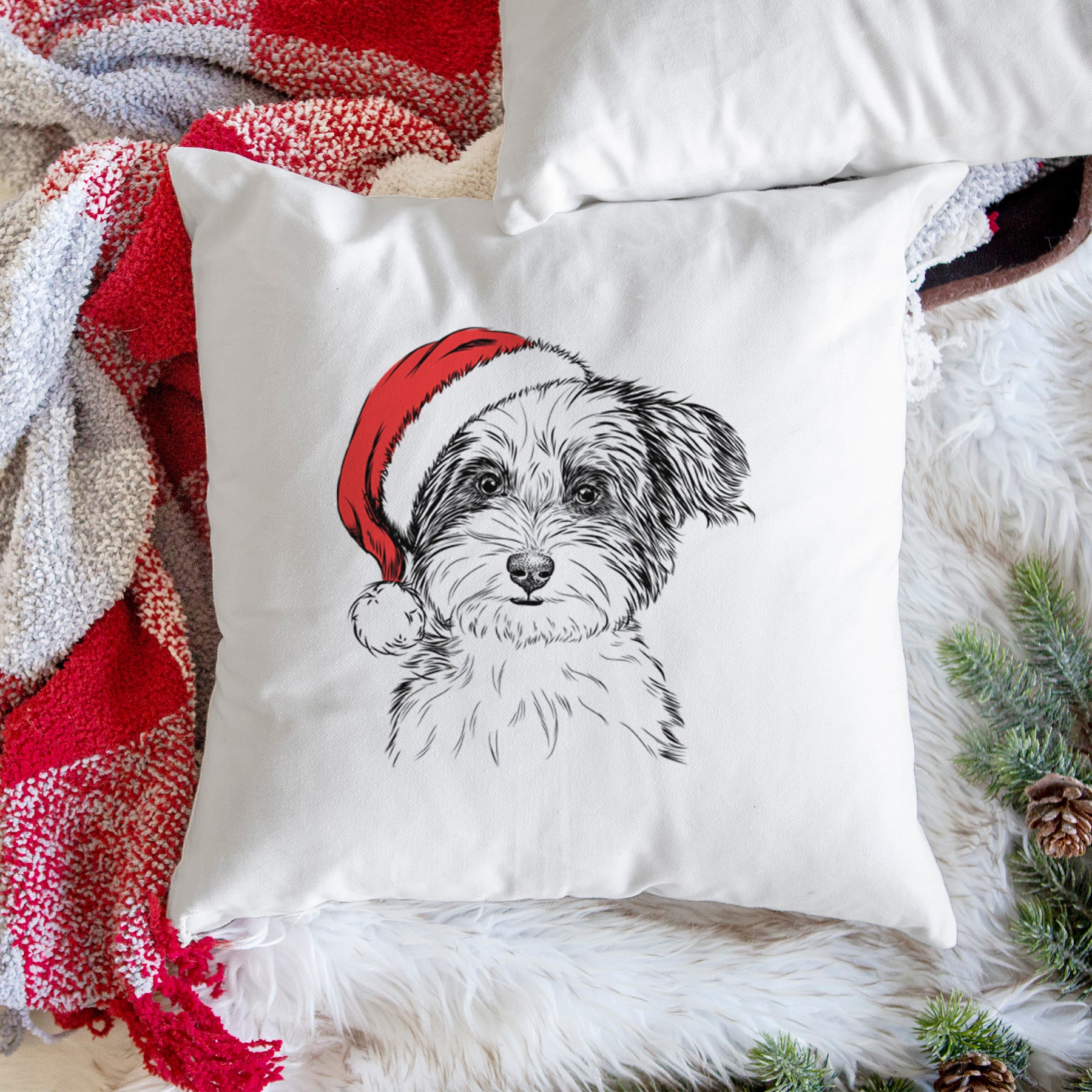 Teddy the Havanese - Throw Pillow Cover