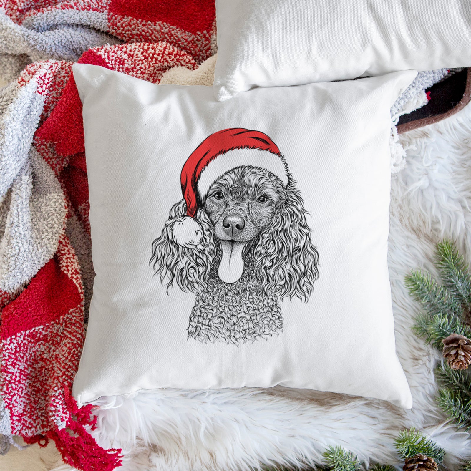 Teddy the Mini Poodle - Throw Pillow Cover