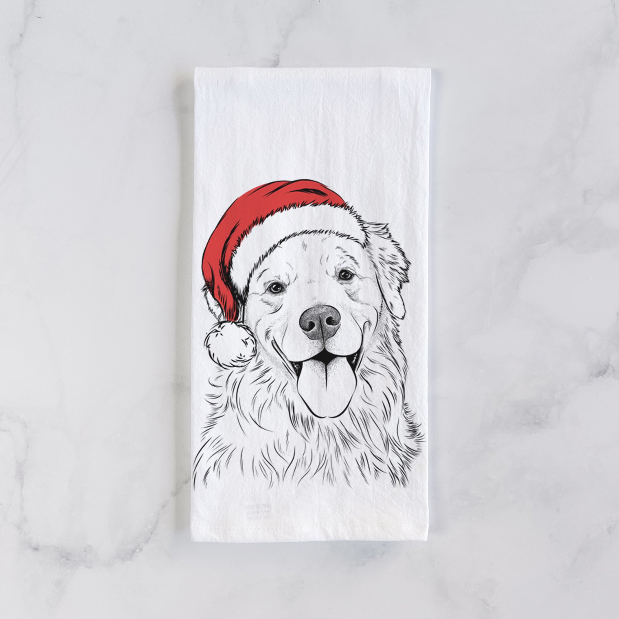 Ticket the Golden Retriever Tea Towel