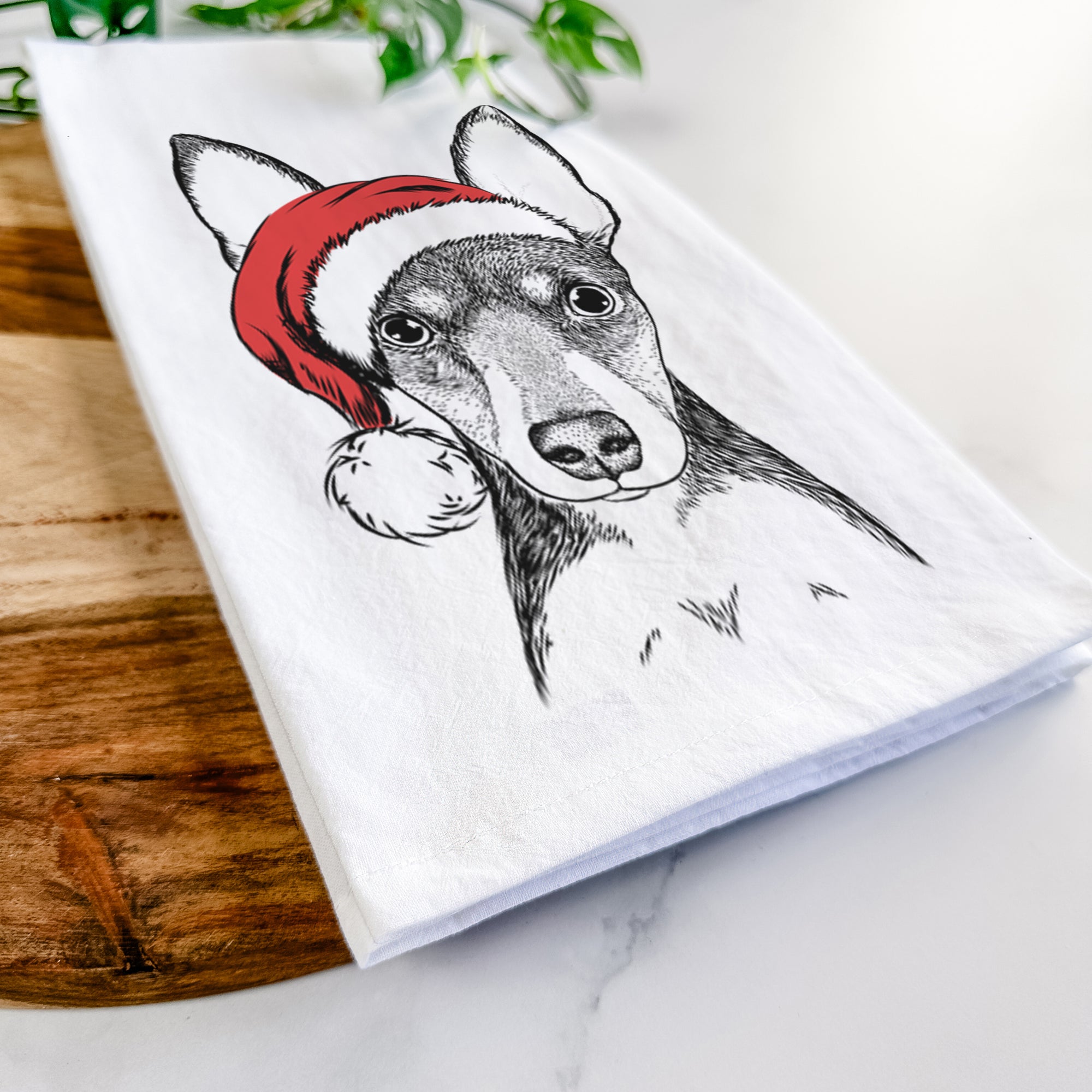 Tiny the Toy Fox Terrier Tea Towel