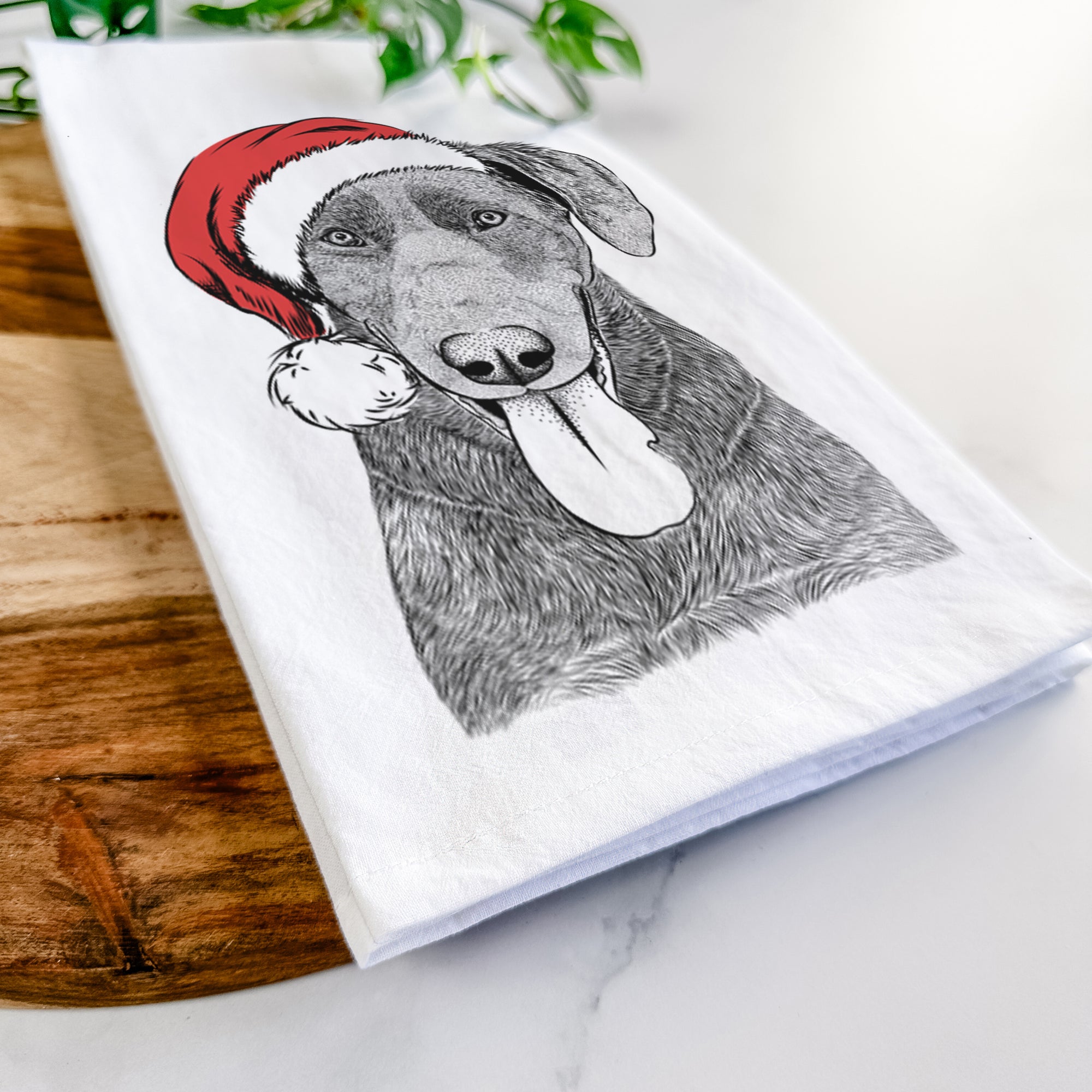 Tobes the Chocolate Lab Tea Towel