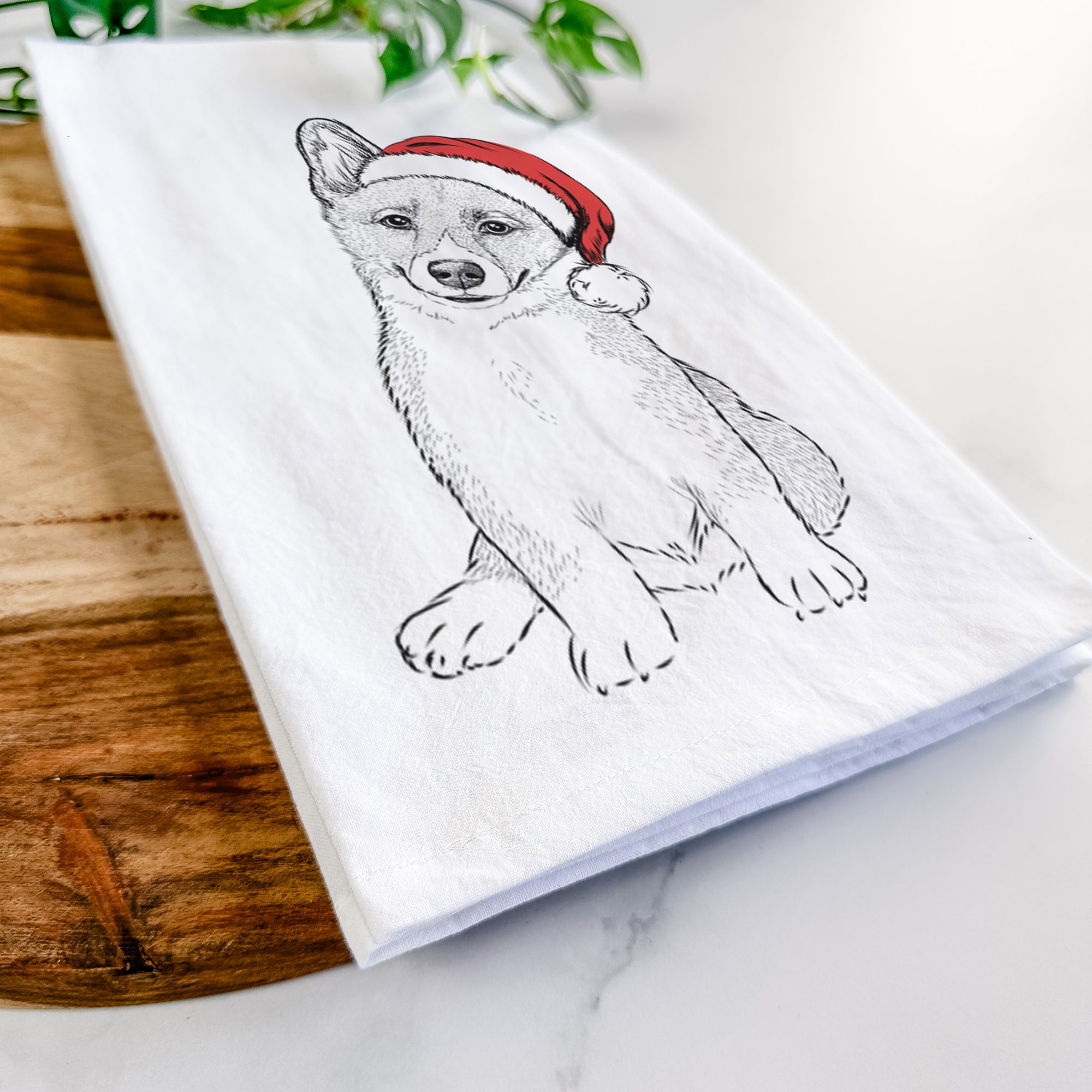 Toby the Corgi Puppy Tea Towel