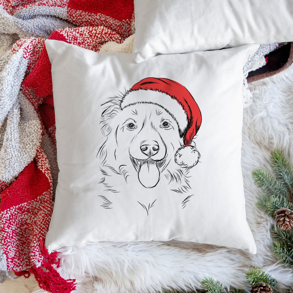 Tucker the Collie Shepherd - Throw Pillow Cover