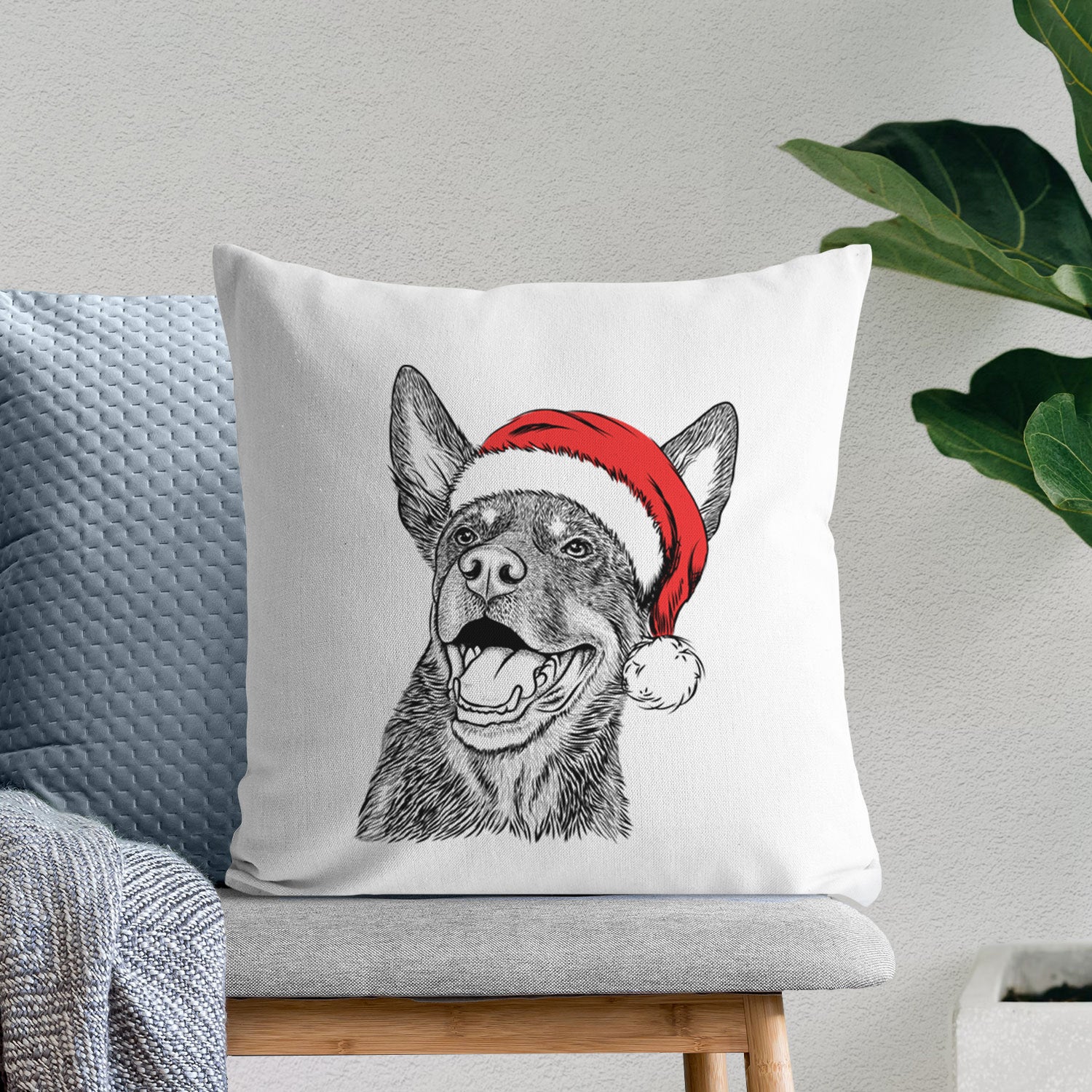 Tucker the Australian Kelpie - Throw Pillow Cover
